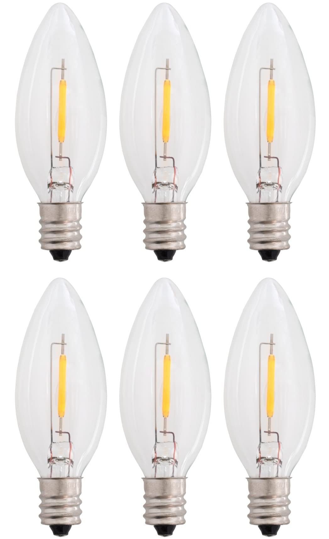 Creative Hobbies Led Replacement Light Bulbs For Electric Candle Lamps, Window Candles, Chandeliers - 7 Watt Equivalent Candelab