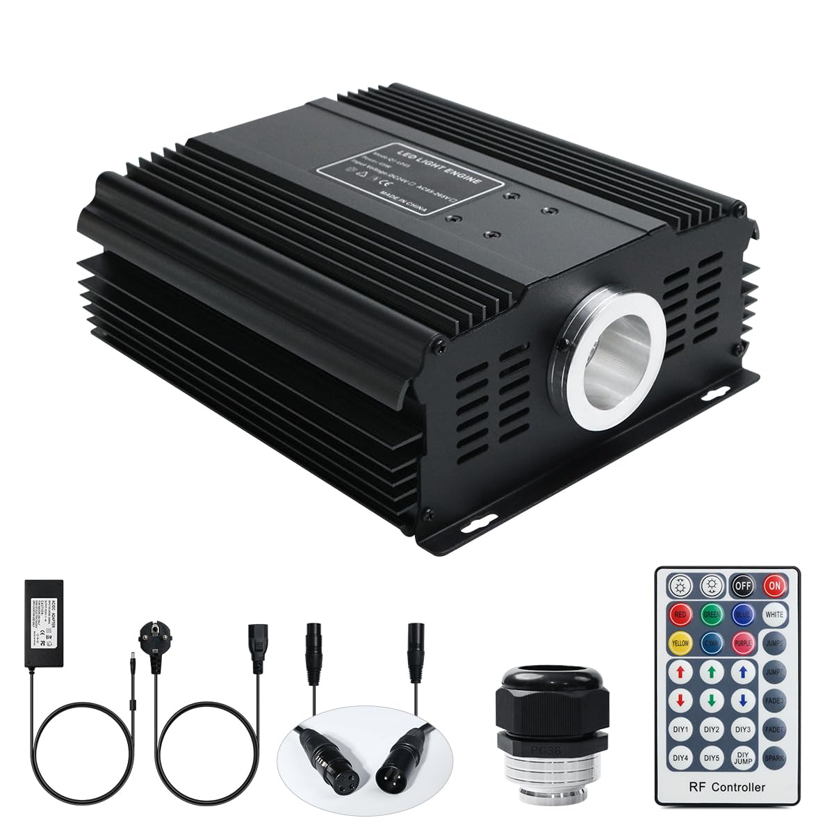 AMKI DMX 45W Light Source Engine Driver Remote/APP Control Starlight Box Motor Remote Control, Connect with DMX512 Console Decod