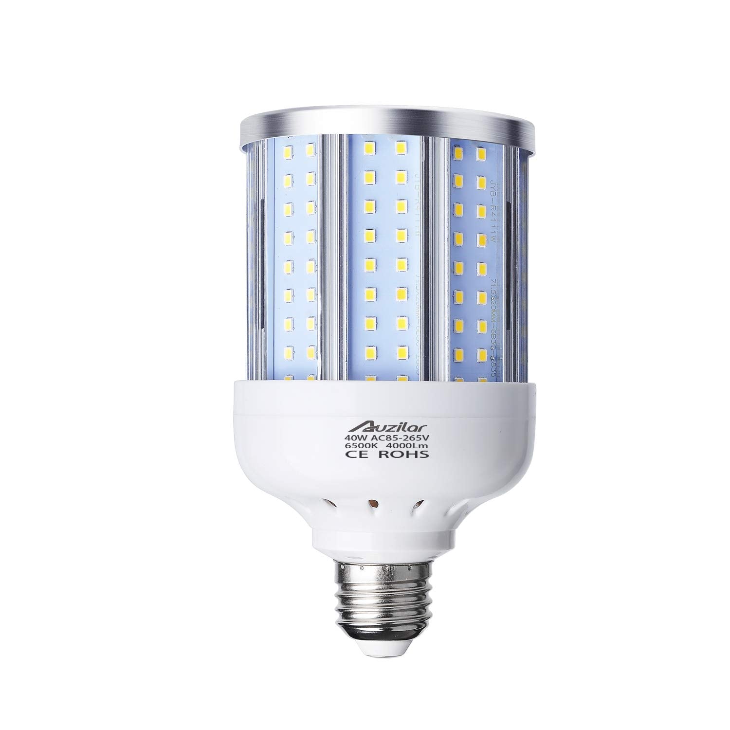 Auzilar 40W Led Corn Light Bulb, 4000Lm 6500K Cool White For Garage, Warehouse, High
