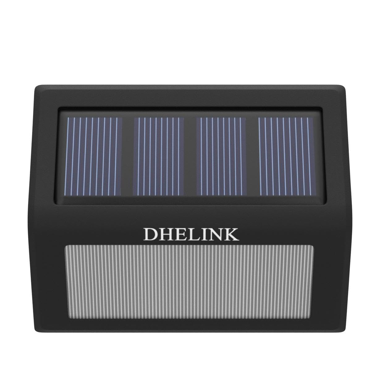 Dhelink 8 Packs Outdoor Solar Deck Lights, Led Solar Step Lights Outdoor Waterproof Warm White Auto On/Off Solar Powered Stair L