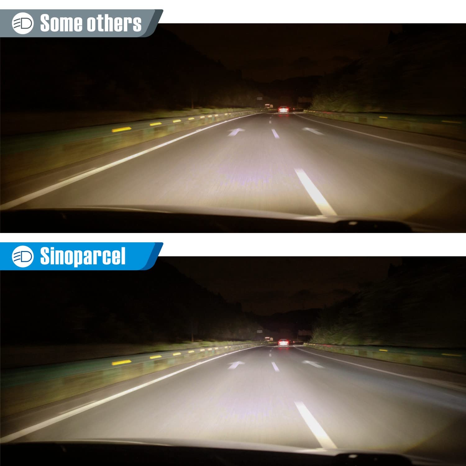 Sinoparcel H15 Halogen Headlight Bulb, 150% More Brightness, Pack of 2, 3800K Color, H15 Size, Plastic Material
