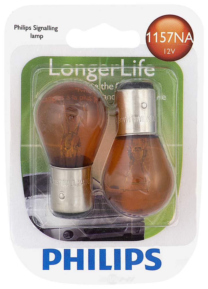 Philips Automotive Lighting 1157NALLB2 LongerLife Miniature Bulb, 2 Pack