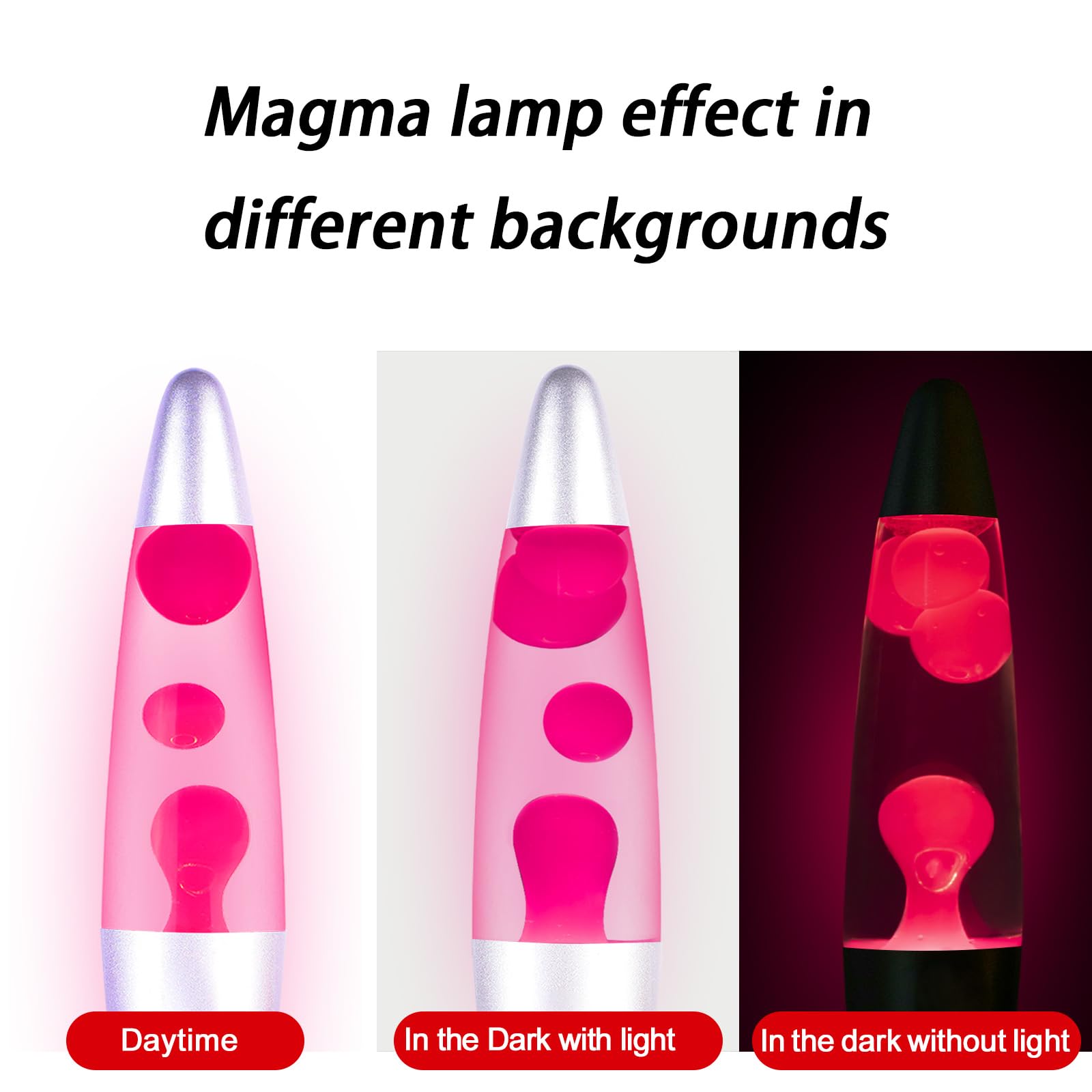 Vanful Pink Liquid Motion Lamp for Adults Glitter Magma Lamps for Bedroom and Home Christmas Thanksgiving Day Decor Bulb Include