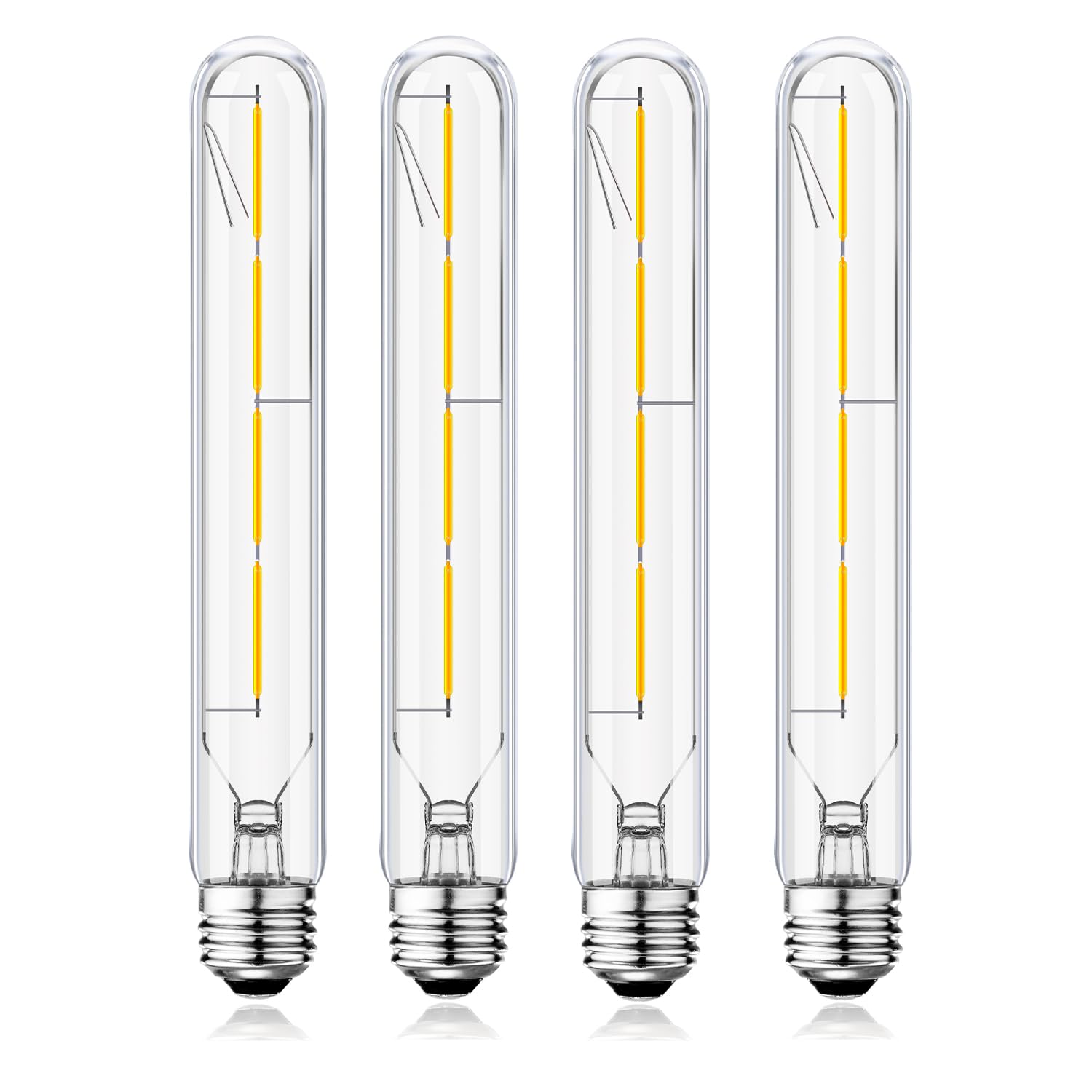 Xininsun T10 Led Bulb,8.9 Inch Long Tubular Led Light Bulbs, 40Watt Equivalent, 400Lm, E26 4W Led T10 Bulb,Led Filament Light Bu