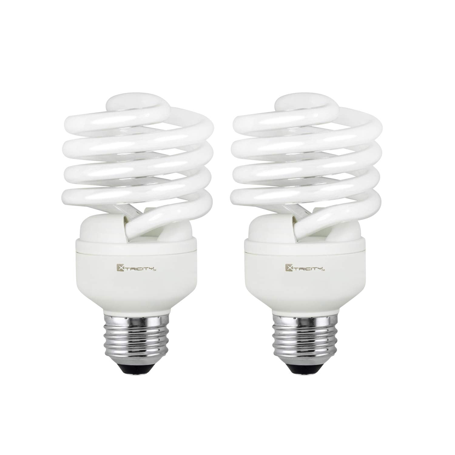 Xtricity Compact Fluorescent Light Bulb T2 Spiral Cfl  5000K Daylight  23W (100 Watt Equivalent)  1520 Lumens  E26 Medium Base  120V  Ul Listed (Pack Of 4)