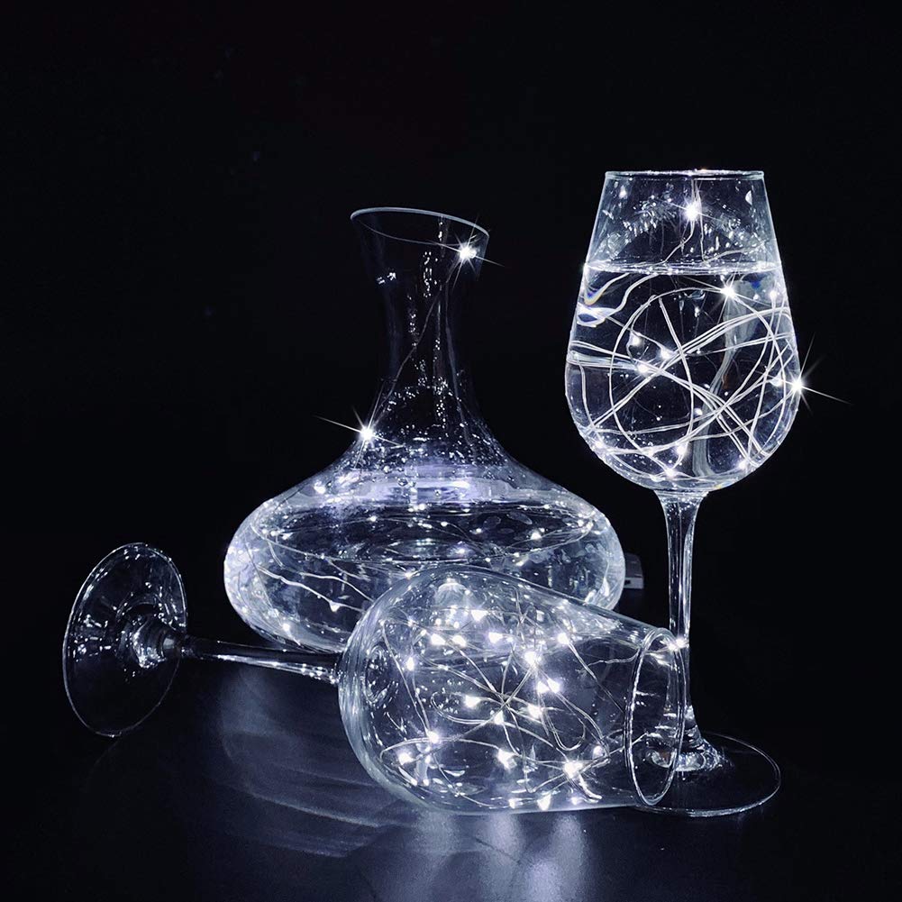 MUMUXI 32 Pack Fairy Lights, 20 LED Waterproof String Lights, 7.2ft Silver Copper Wire, Cool White, Model 8541857056
