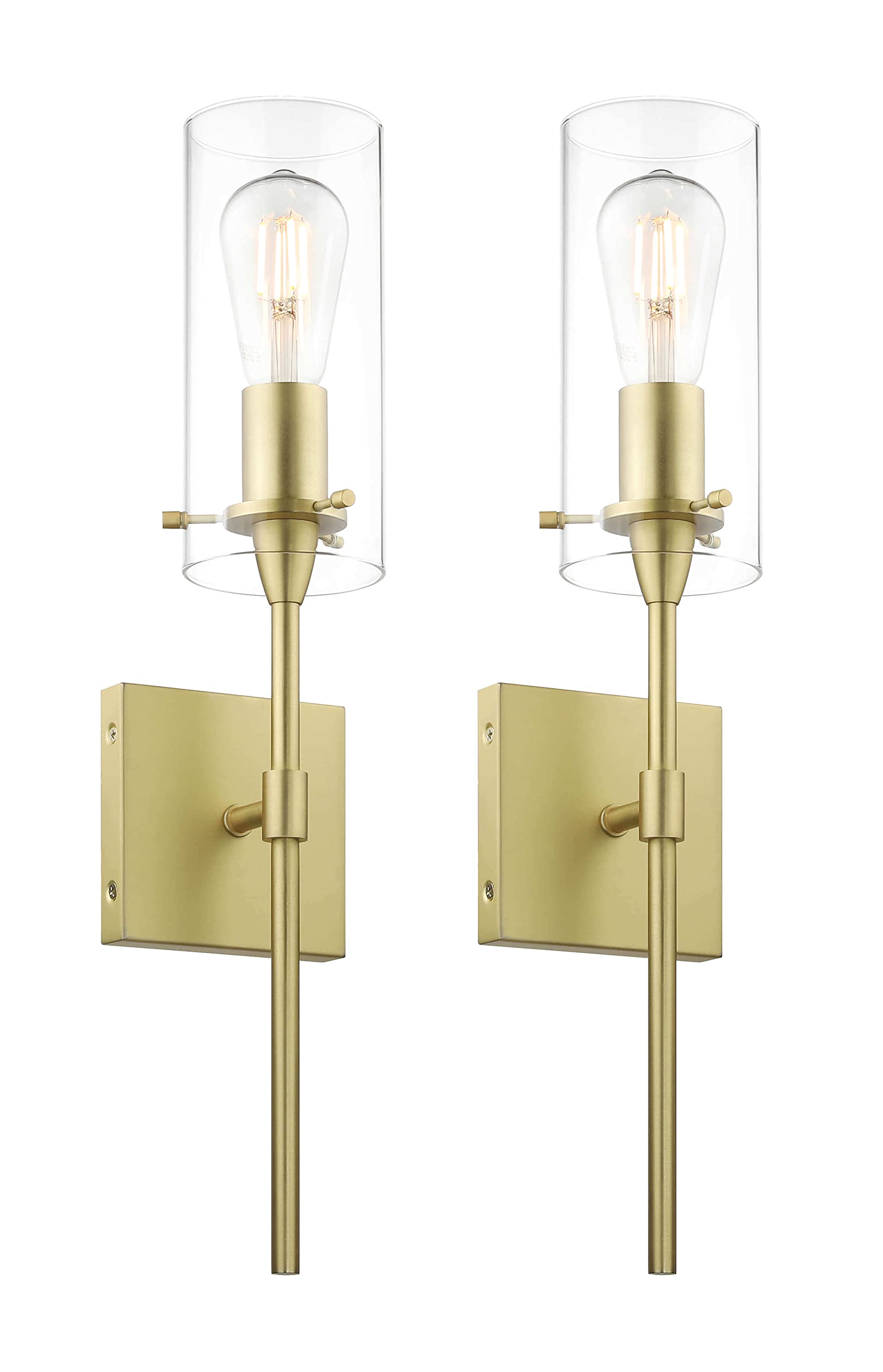 Xinbei Lighting Brass Wall Sconce Set Of 2, Modern Single Bathroom Sconces Wall Lighting Indoor Sconce Bathroom Lighting For Bed