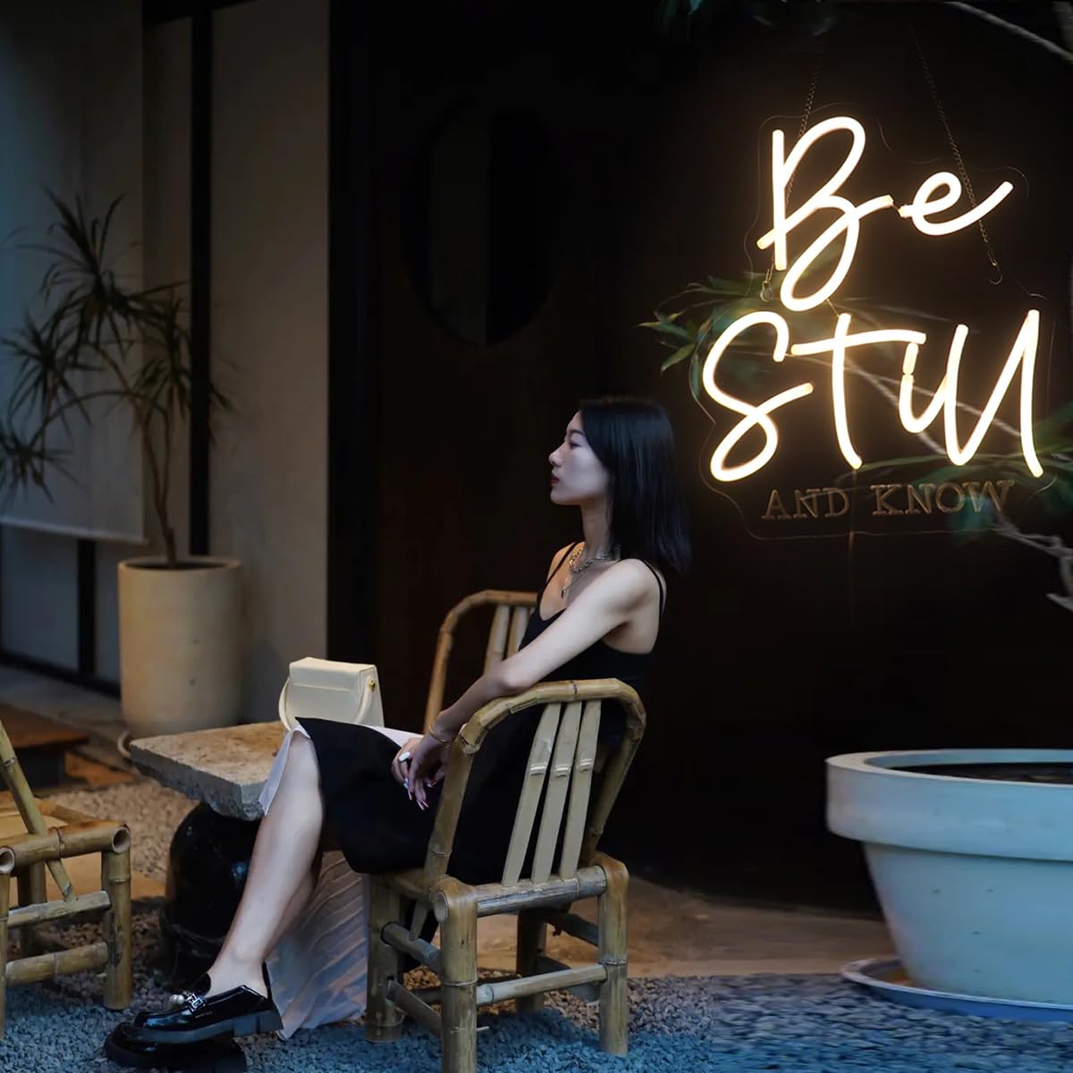 Be Still And Know Bible Verses Decorative Neon Sign Desk Decor Motivational Gifts For Women Men  Christian Desk Sign Decor For Home Office Wall (Warm White)