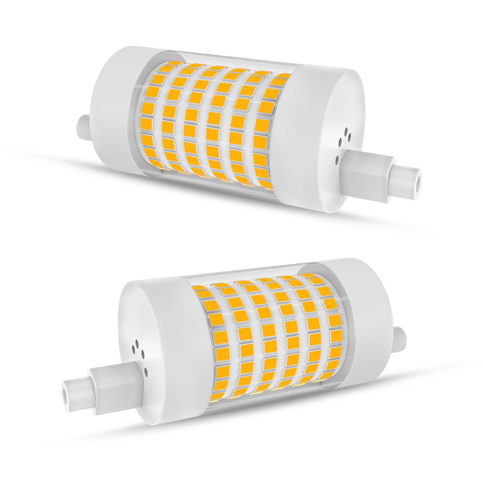 Lacnooe R7S LED Bulb 78mm 15W Dimmable Double Ended Warm White 3000K 1500 Lumen Replacement for Landscape & Floor Lamps, Pack