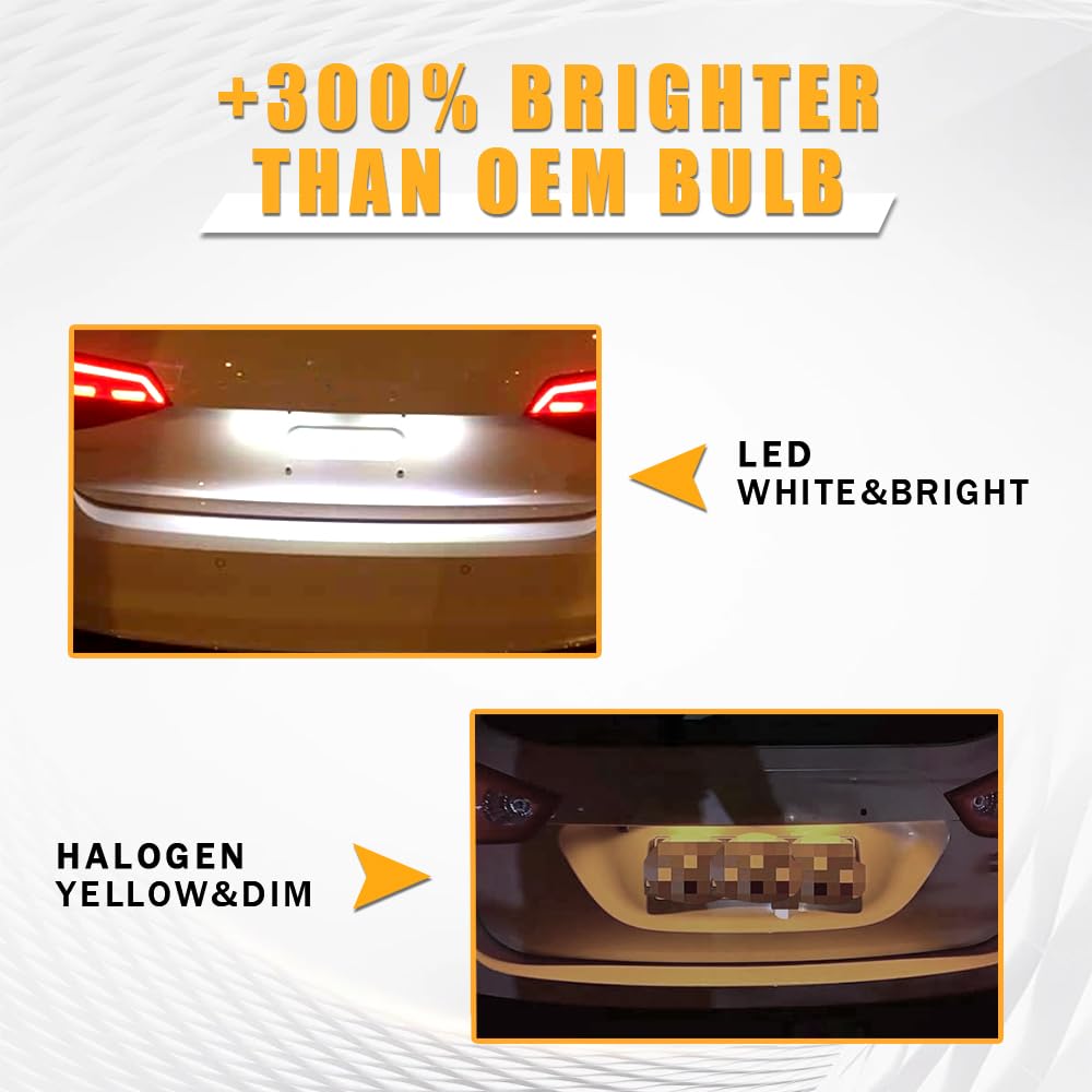 OTnhaee LED License Plate Light Assembly for Dodge Durango 2014-2020, 6500K Bright White, Direct Fit Replacement (2PCs)