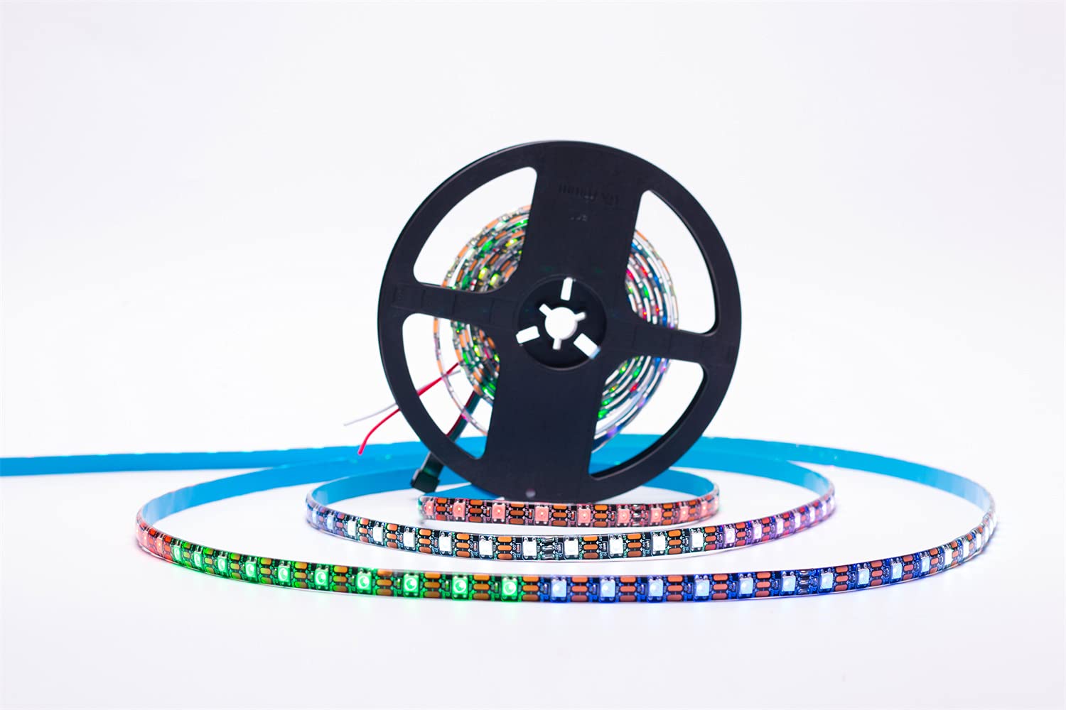 Svfishkk Ws2812B Led Strip Smd 5050 Individual Addressable 60Pixels/M 300Pixels Rgb Pixel Strip Full Color Led Strip Waterproof Dc5V (16.4Ft 300Led Waterproof Ip65, White Pcb)