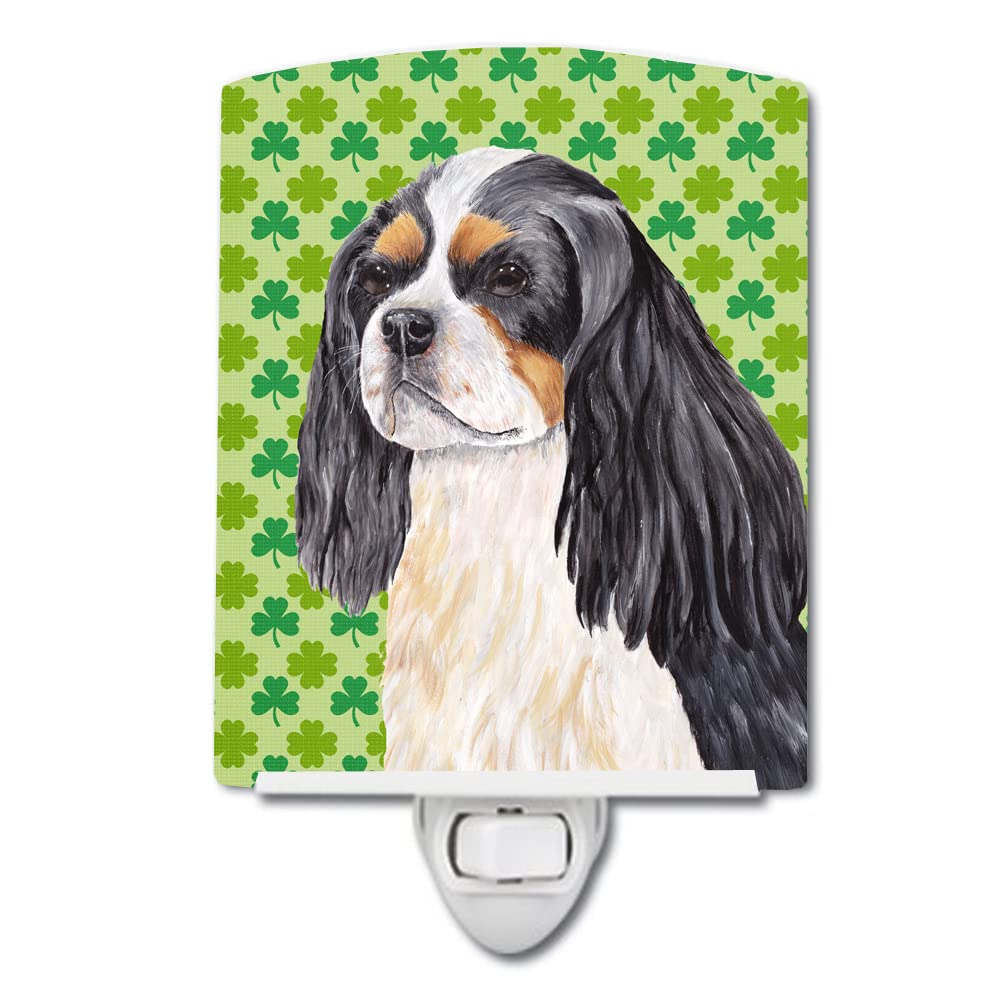 Carolines Treasures Ceramic Night Light, Cavalier Spaniel St. Patricks Day, 6x4x3in, Multicolor, Model SC9311CNL