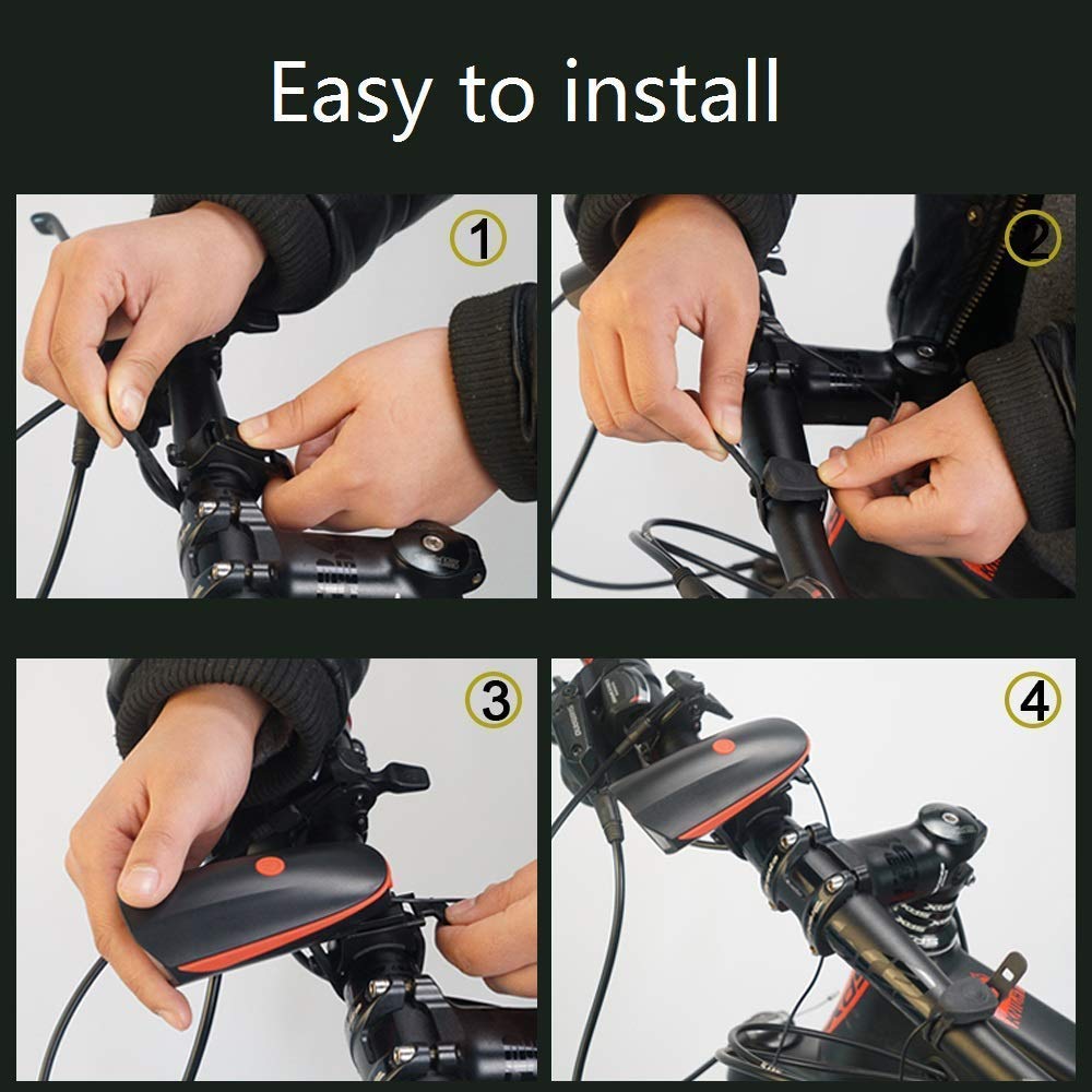 Lista Cycle Horn and Light 140 DB with Light 3 Modes Super Bright 250 lumens