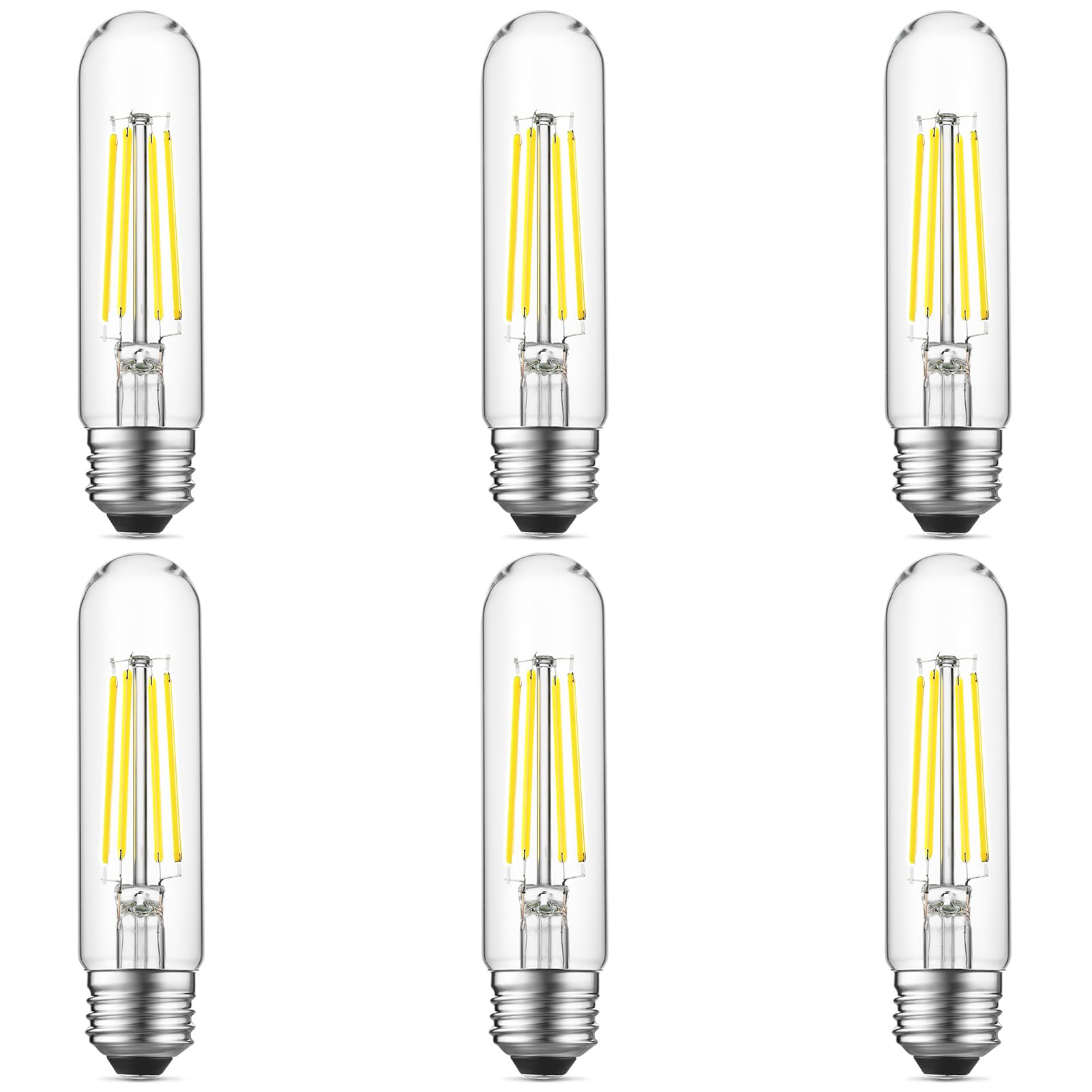Gozelux E26 Led Bulb 6W Equal 60 Watt Light Bulbs Daylight 5000K E26 Edison Bulb Ac120V 750Lm Dimmable 5 Inch Long Tubular T10 L