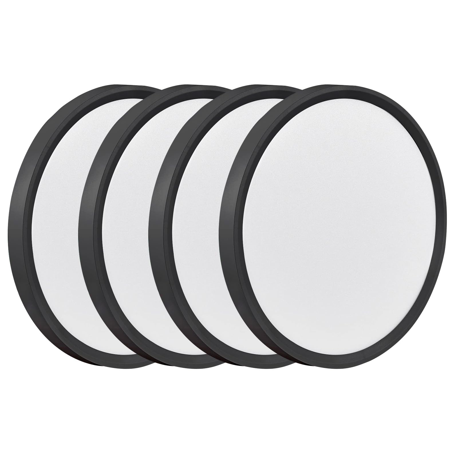 4Pk 9 Inch Led Flush Mount Ceiling Light, 18W, 1860Lm, 3000K/4000K/6000K Cct Selectable, Round Flat Panel Light Low Profile Ceiling Light Fixtures For Hallway, Kitchen, Bedroom, Laundry Room