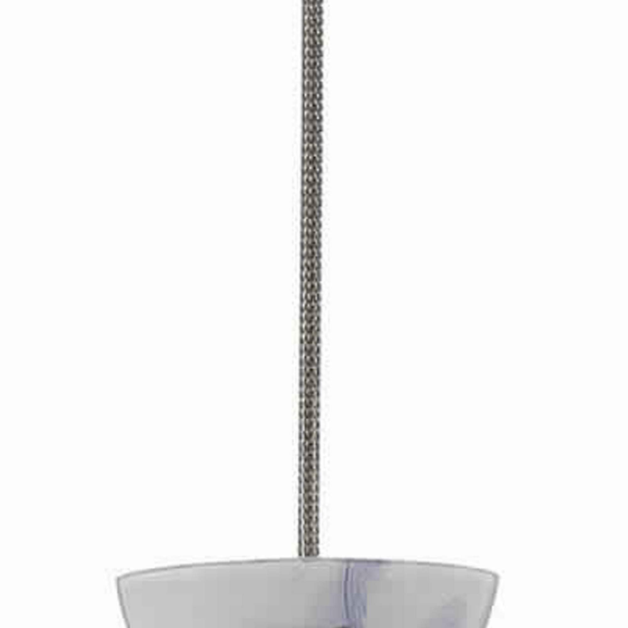 Benjara Bm223615 Tapered Design Glass Shade Pendant Lighting With Cord, White