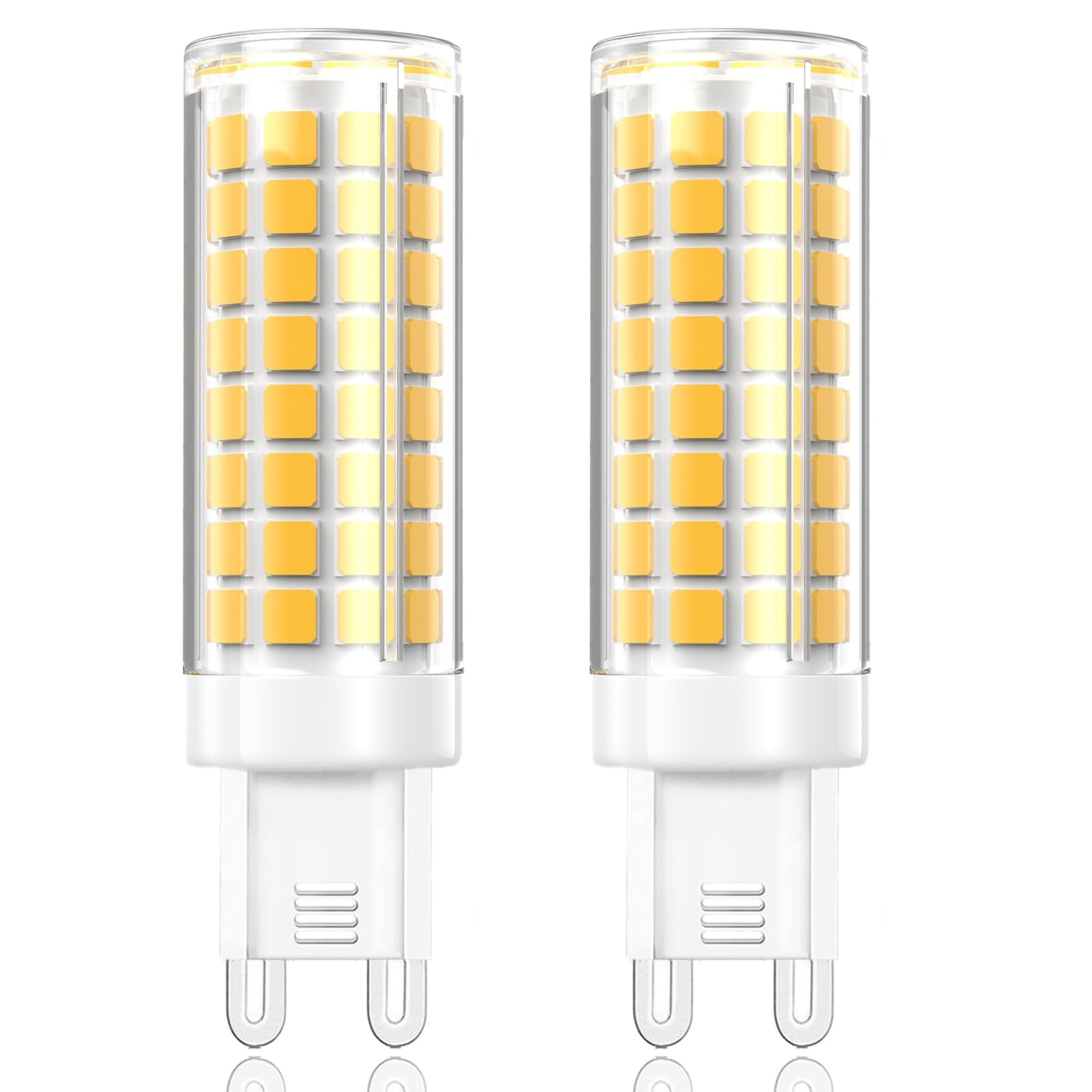 Vyaomli G9 Led Light Bulbs Dimmable 7W Equivalent To Halogen Bulb 75W-80W 730Lm  G9 Bi-Pin Base Light Bulb Ac 120V For Kitchen Chandelier Home Lighting (Warm White  2 Pack)