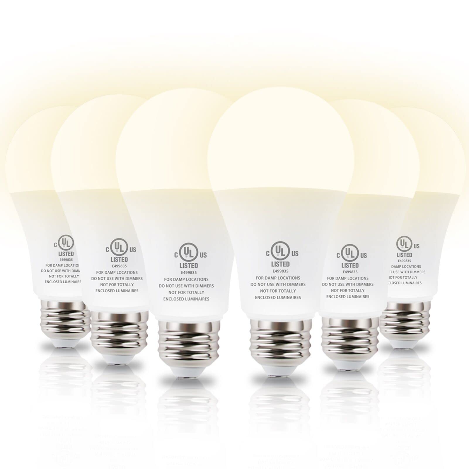 Jackonlux Dusk To Dawn Led Light Bulbs, Soft White, 6-Pack, Outdoor Lighting With Sensor