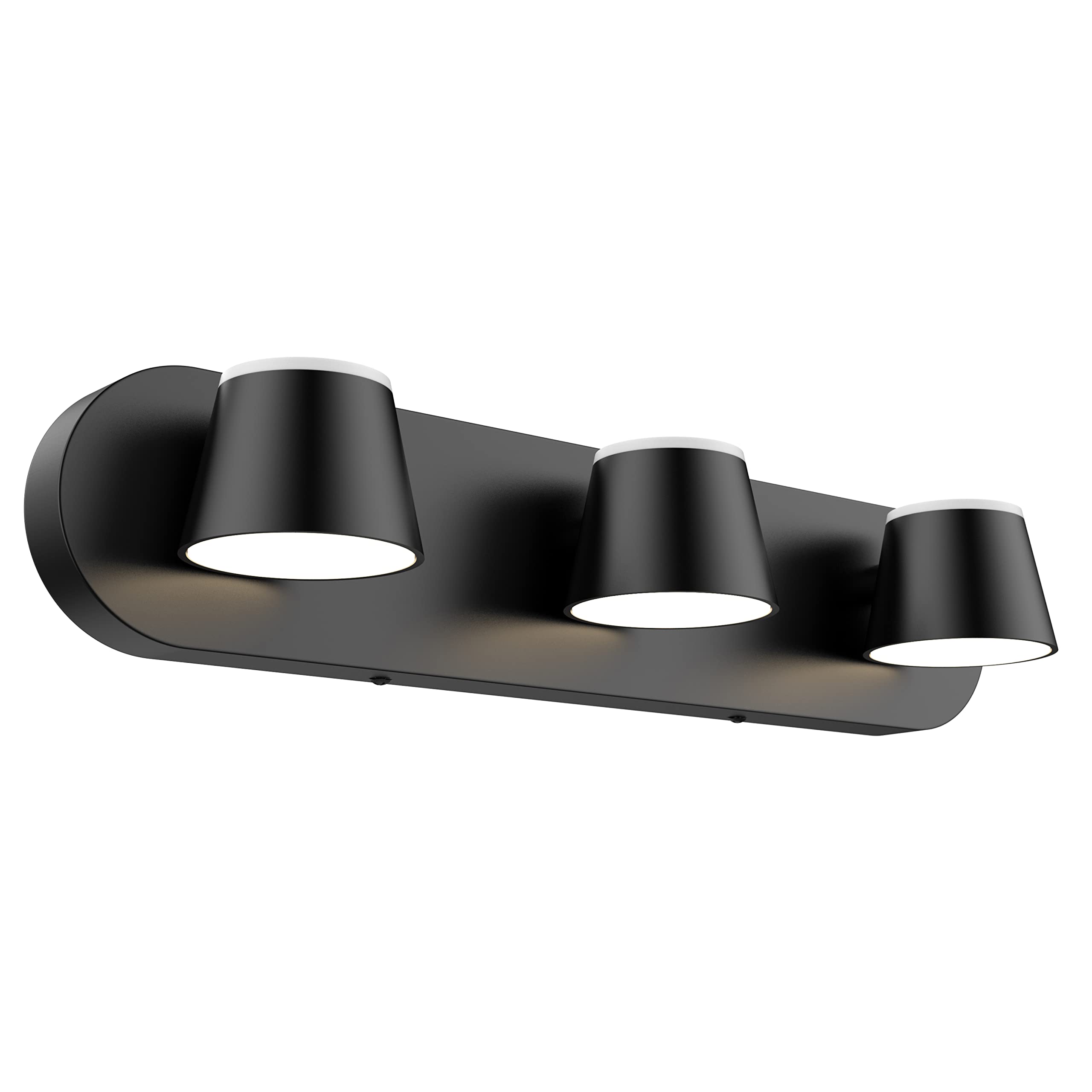 Ursola 3 Light Vanity Light, Led Black Bathroom Light Fixtures, Up And Down Rotatable Dimmable, 20 Inch Bathroom Lighting Fixtur