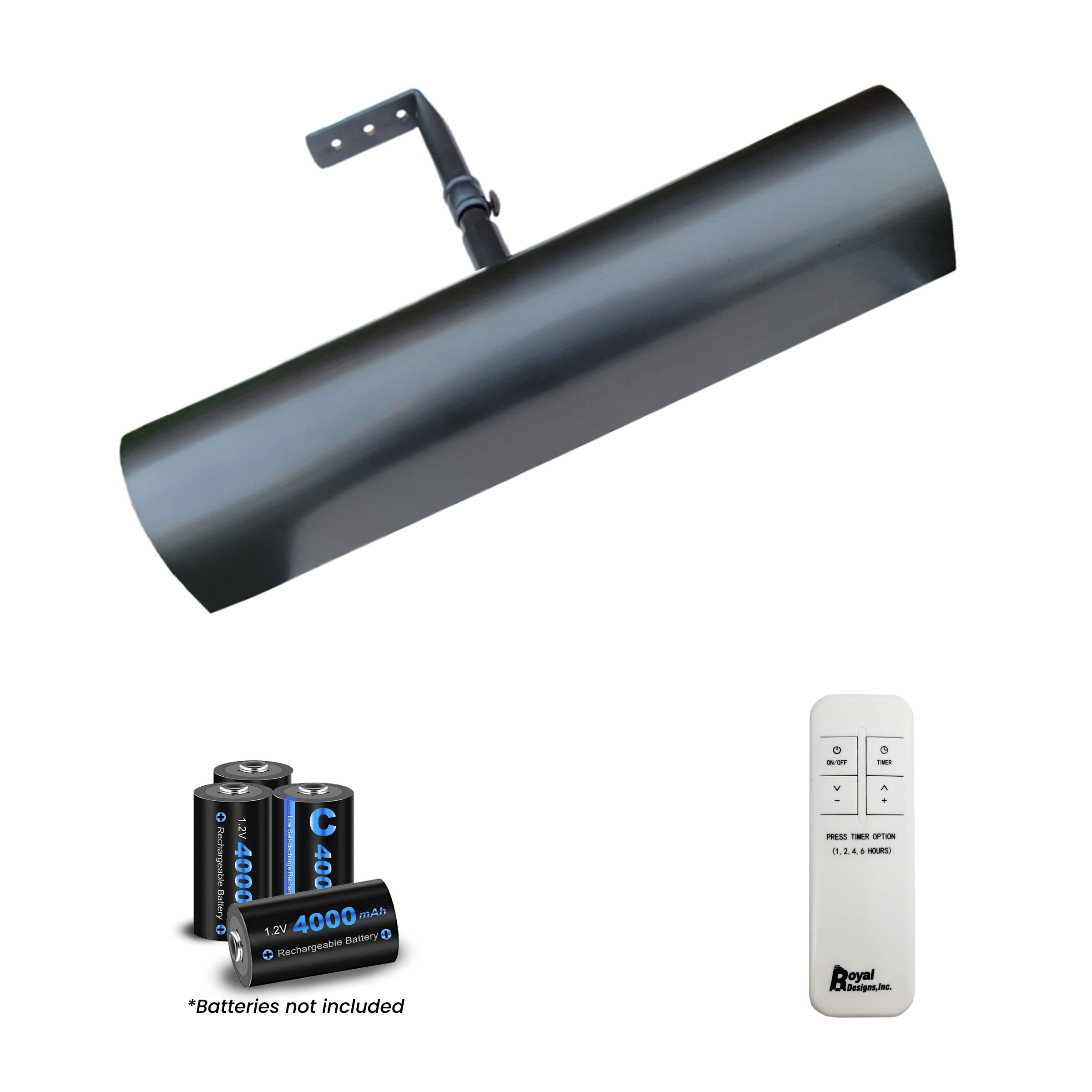 Royal Designs, Inc. Cordless Remote Control Led Picture Light, Dimmable With Timer Function, Oil Rubbed Bronze, 12.75 Inches, 2