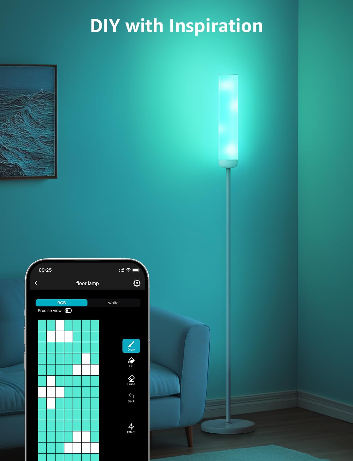Lepro O1 Ai Floor Lamp, 2300Lm Smart Led Standing Lamp App/Wifi Control, Alexa/Google Assistant Enabled, Modern Floor Lamp With