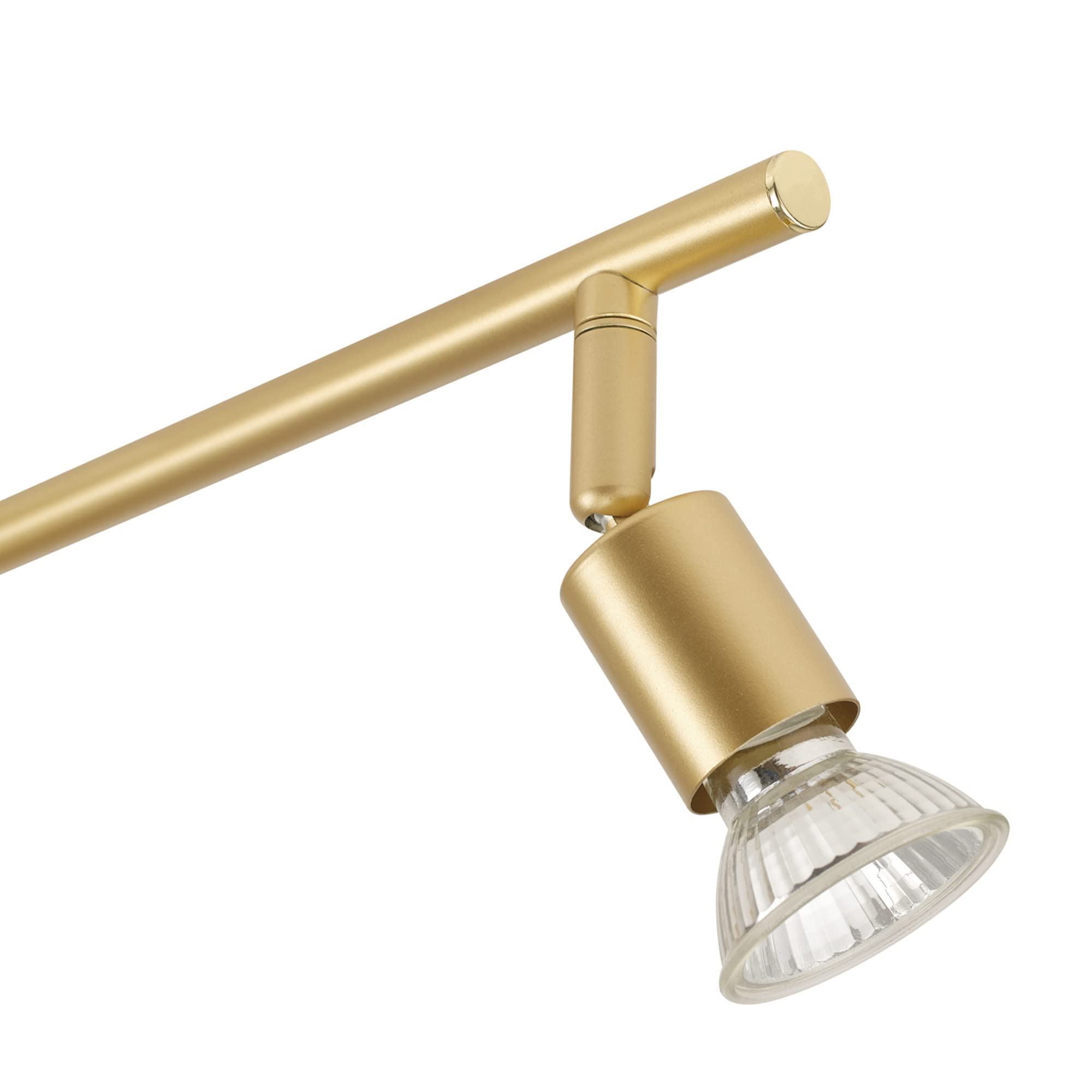 Globe Electric 57505 Payton 6-Light Foldable Track Lighting, Painted Brass