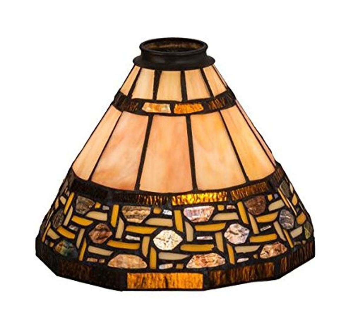 Meyda Tiffany Ilona Collection 9&quot; Tiffany/Mica Shade In Bronze Finish