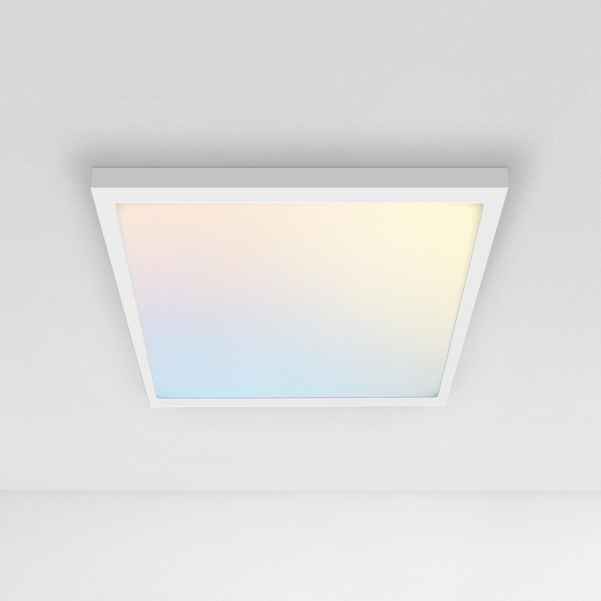 ASD LED Ceiling Light Fixture, 24W 1700LM, Dimmable, 12in Square, White, Model A-MPS-12D24WH, ETL Listed, Ultra