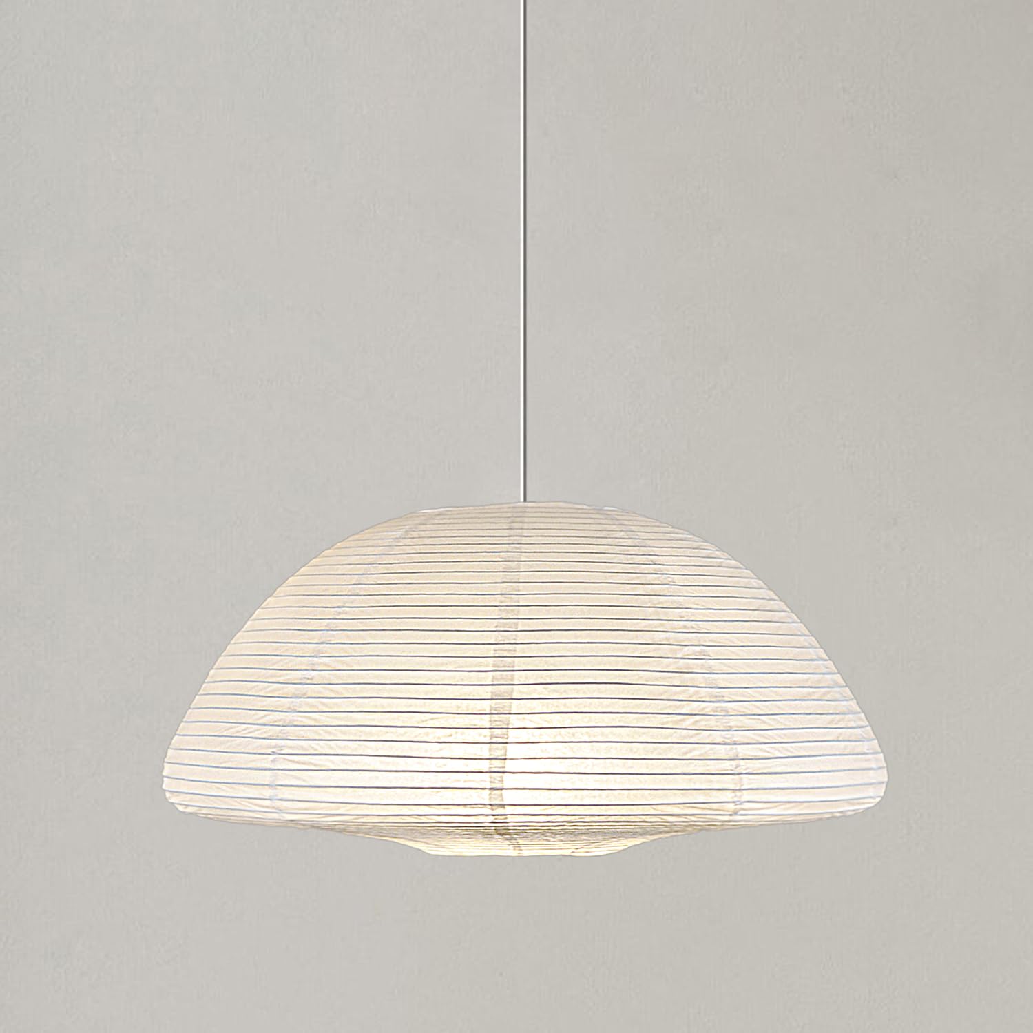 Methedeeco Paper Lanterns 20Inch Large Paperlampshade Hanging Rice Paper Lamp.Semicircularpendant Light Shade Chinese Lantern For Indoor Bedroom Living Room.Home Gift For Her