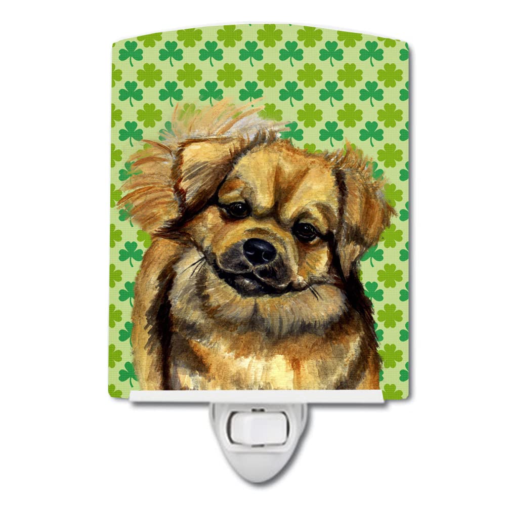 Carolines Treasures Ceramic Night Light, Tibetan Spaniel, UL-Certified, 6x4x3in, Multicolor, Model LH9214CNL