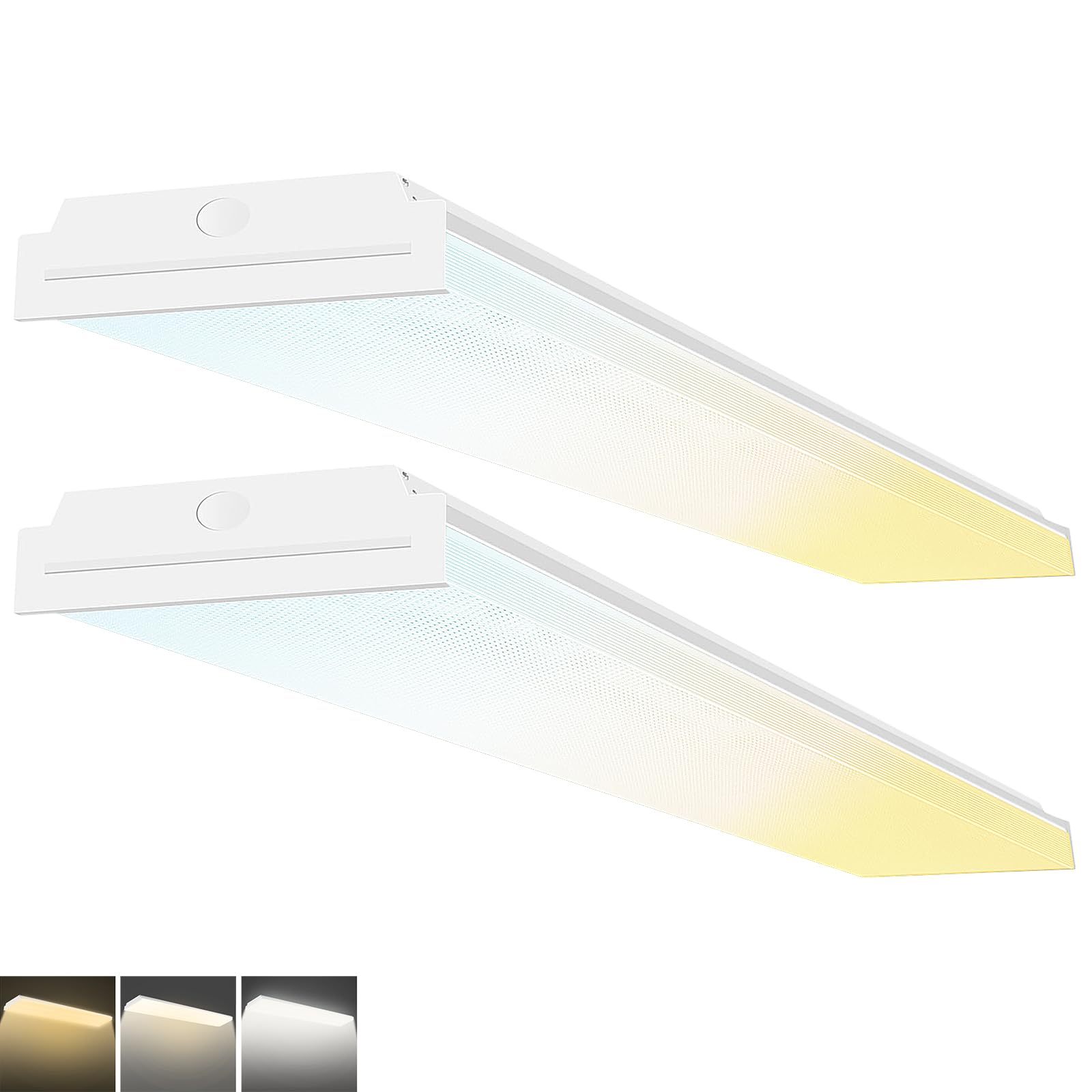 FAITHSAIL Dimmable 4FT LED Wraparound Light, 3 CCT 3000K/4000K/5000K, 30W/40W/50W, 3500lm/4600lm/6000lm, 4 Foot Led Shop Light &