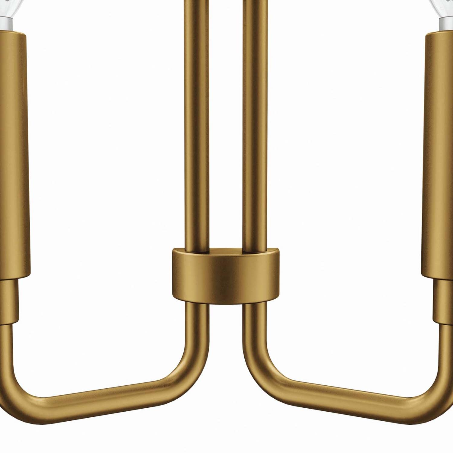 Modway Rekindle 2-Light Wall Sconce In Satin Brass, Brown, 3.5 X 9 X 12.5