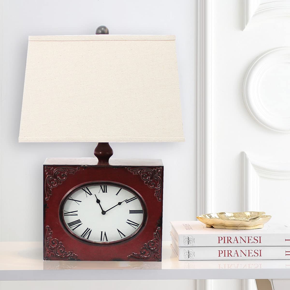 Teton Home Red Porcelain Table Lamp - Stylish Lighting For Home Decor