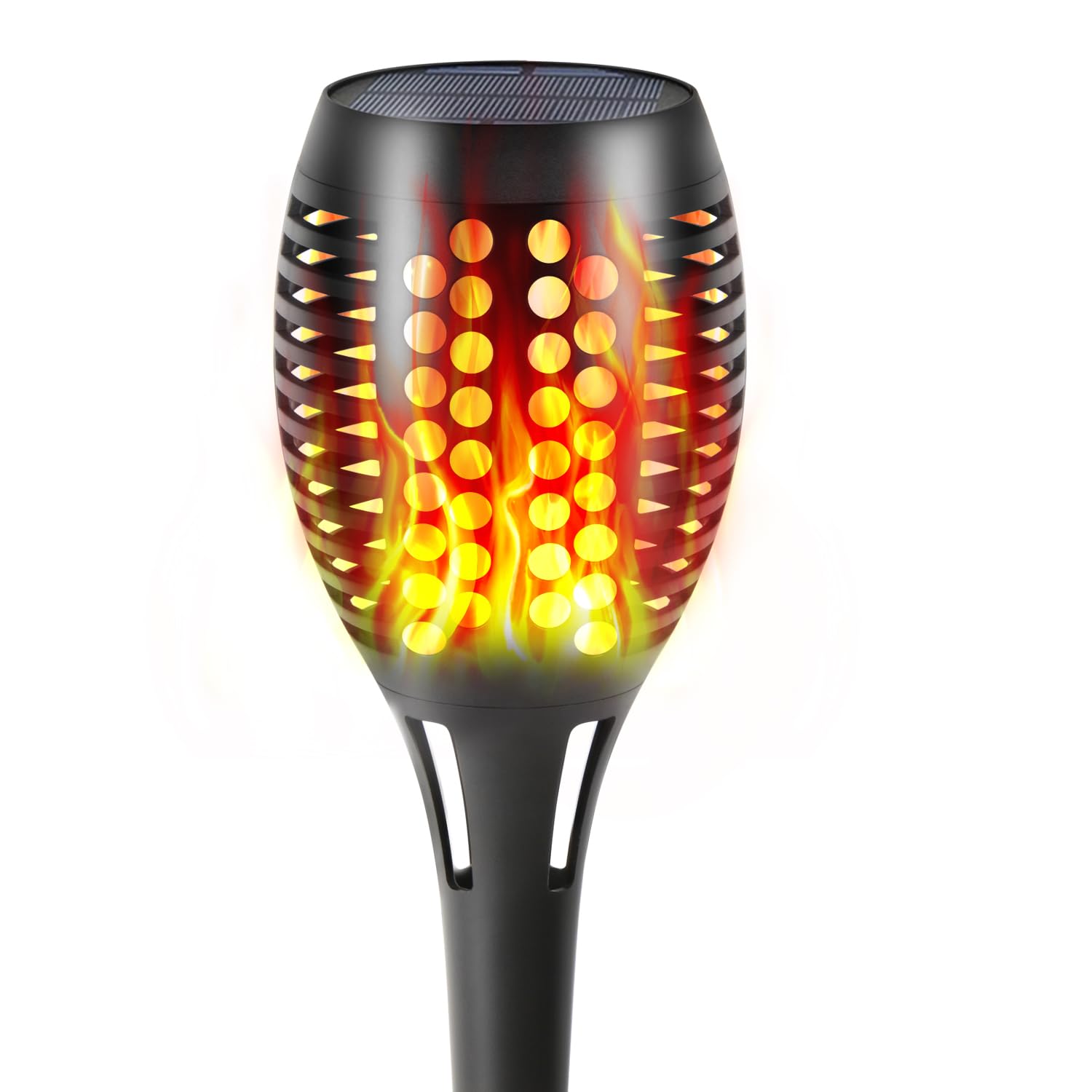 Aityvert Outdoor Solar Torch Lights, Flickering Flame, Waterproof, Model 92006-1, Black