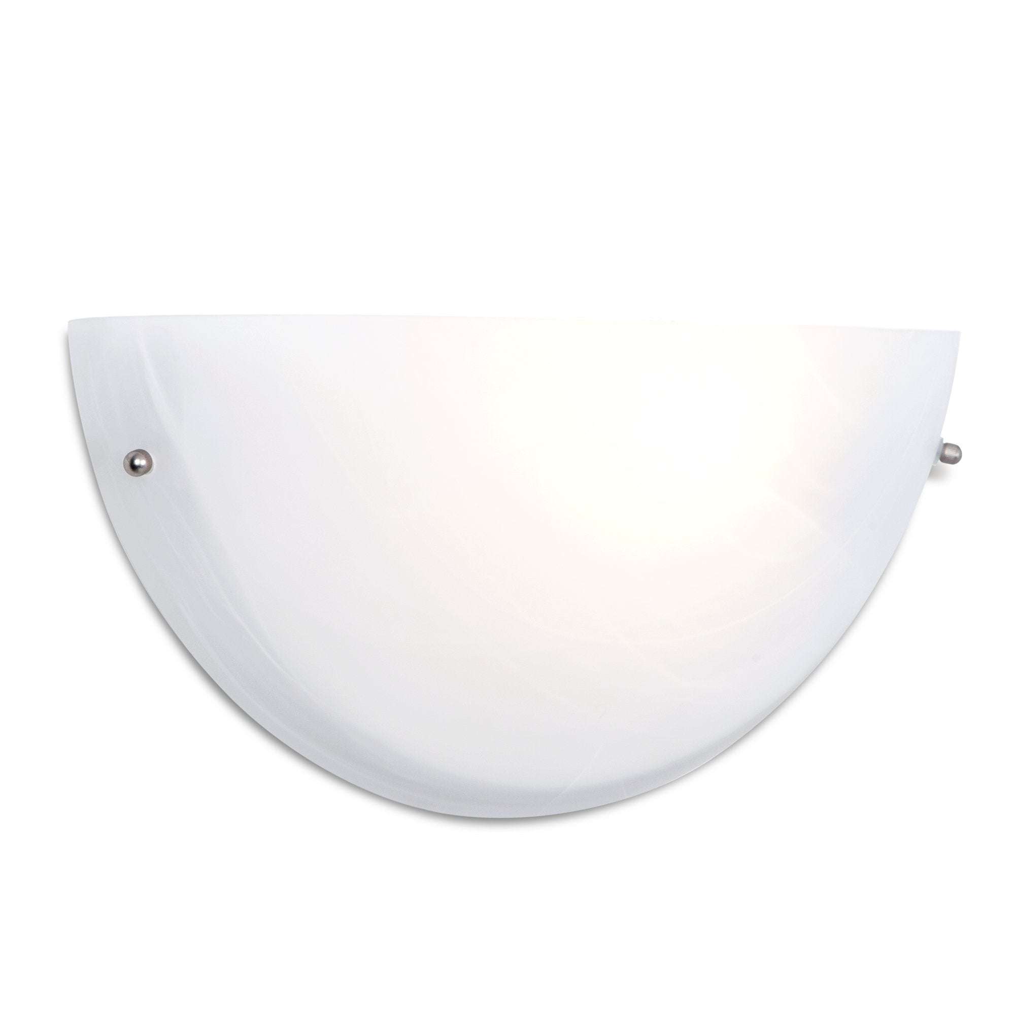 Yosemite Home Decor 1371-1MC Glacier Point Half-Moon One-Light Wall Sconce Light, Ivory Cloud Glass Shade