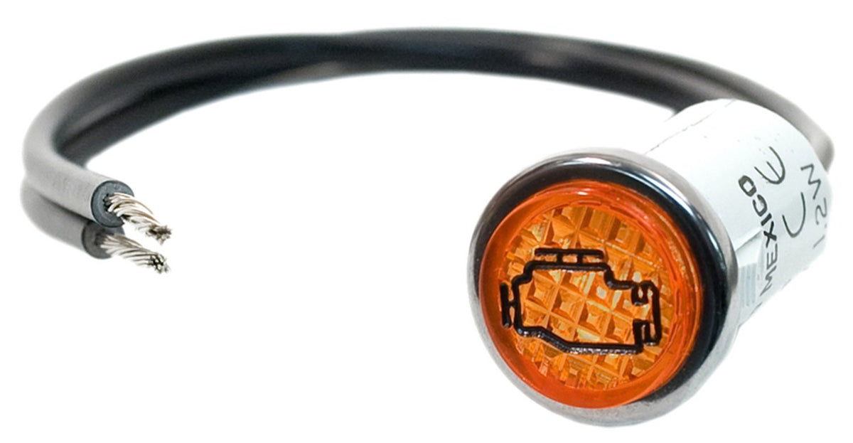 Painless Performance 80207 Amber Check Engine Light - 1/2&quot; Durable Indicator