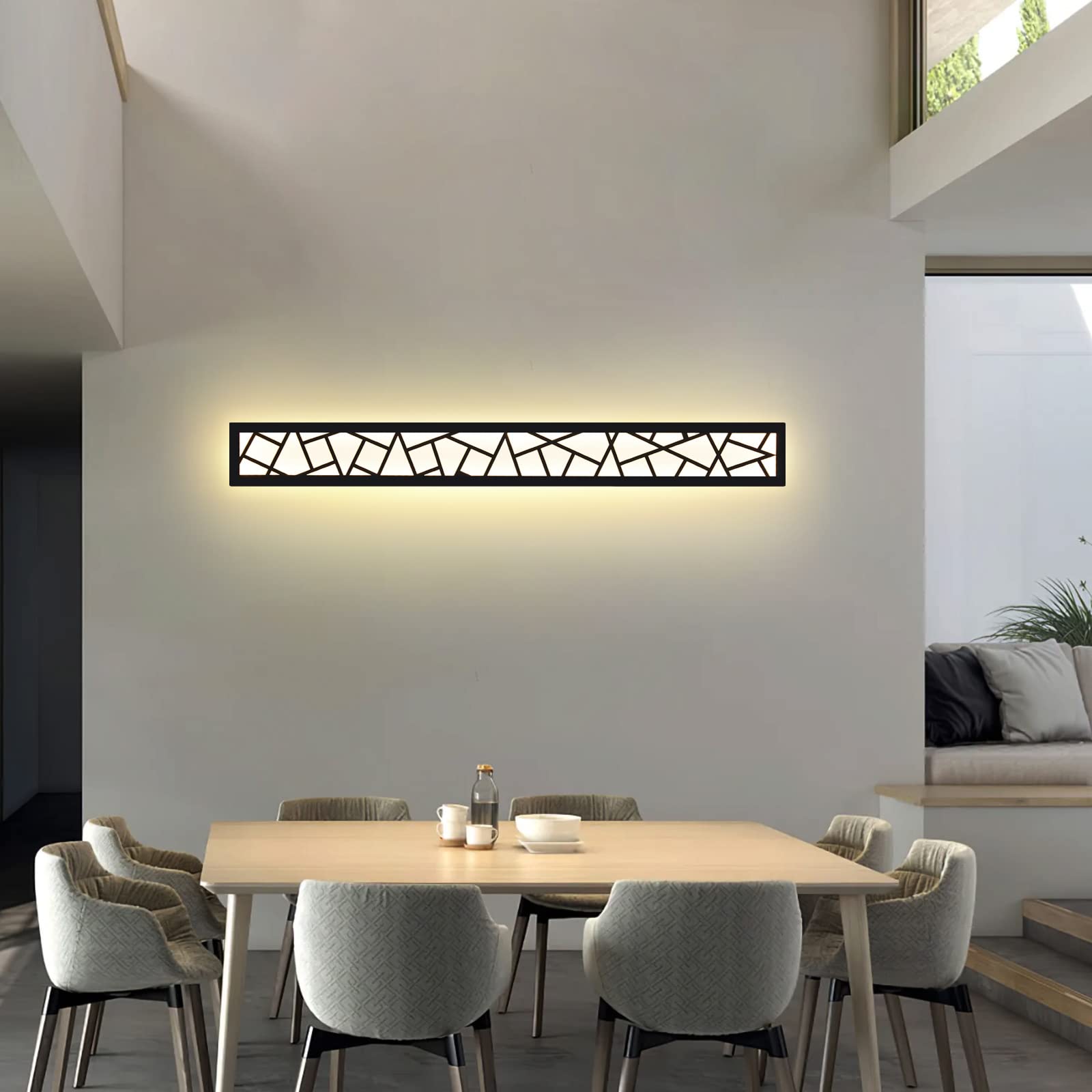 Truwella Outdoor Wall Lights 39.4Inch Modern Outdoor Wall Sconce Led Long Wall Sconces Black Front Porch Light Waterproof Led Wall Light Ip67 3000K Exterior Lighting Fixtures