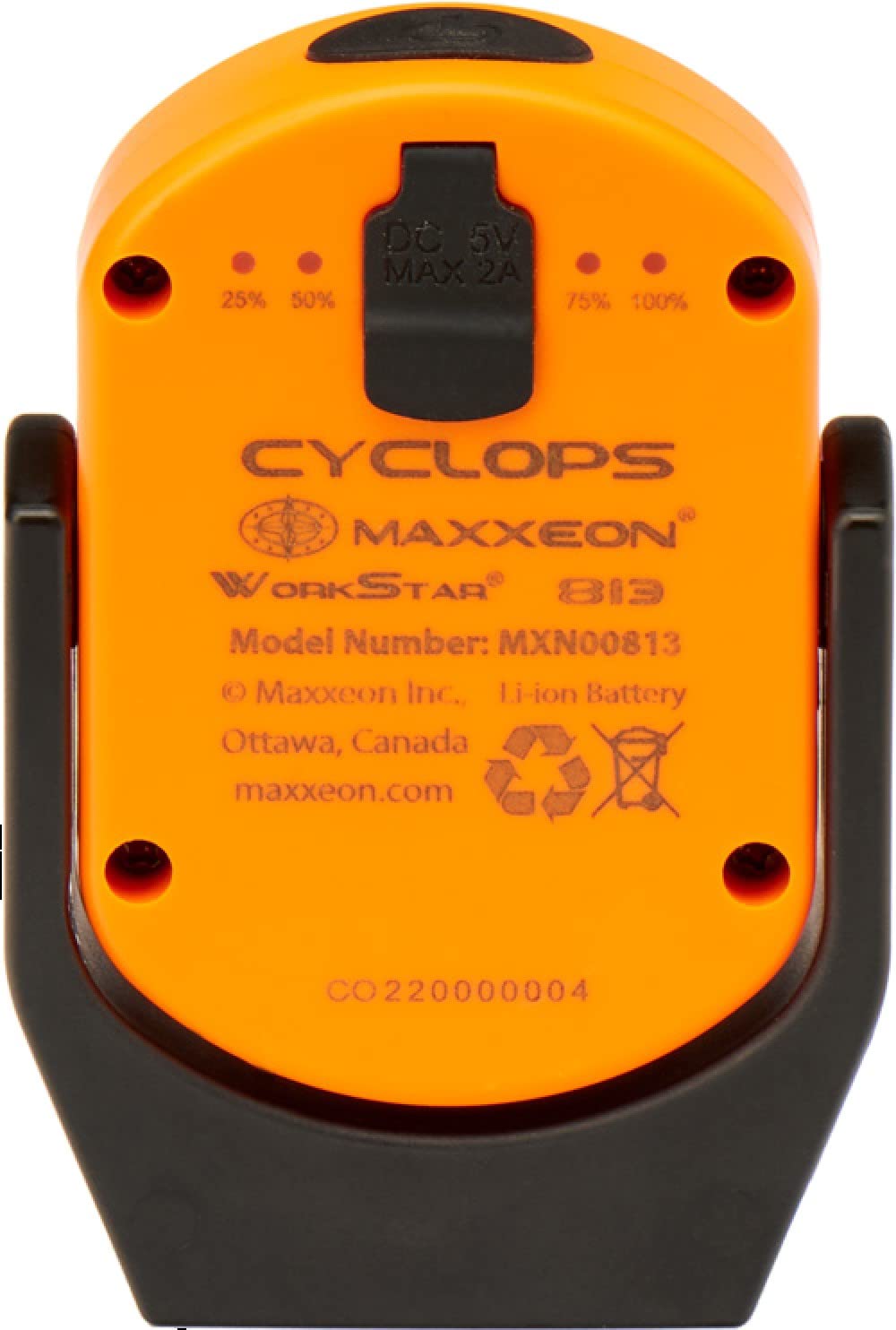 Maxxeon Cyclops Mxn00813, Usb-C Rechargeable Led Work Light, Hi-Viz Orange, 720 Lumens