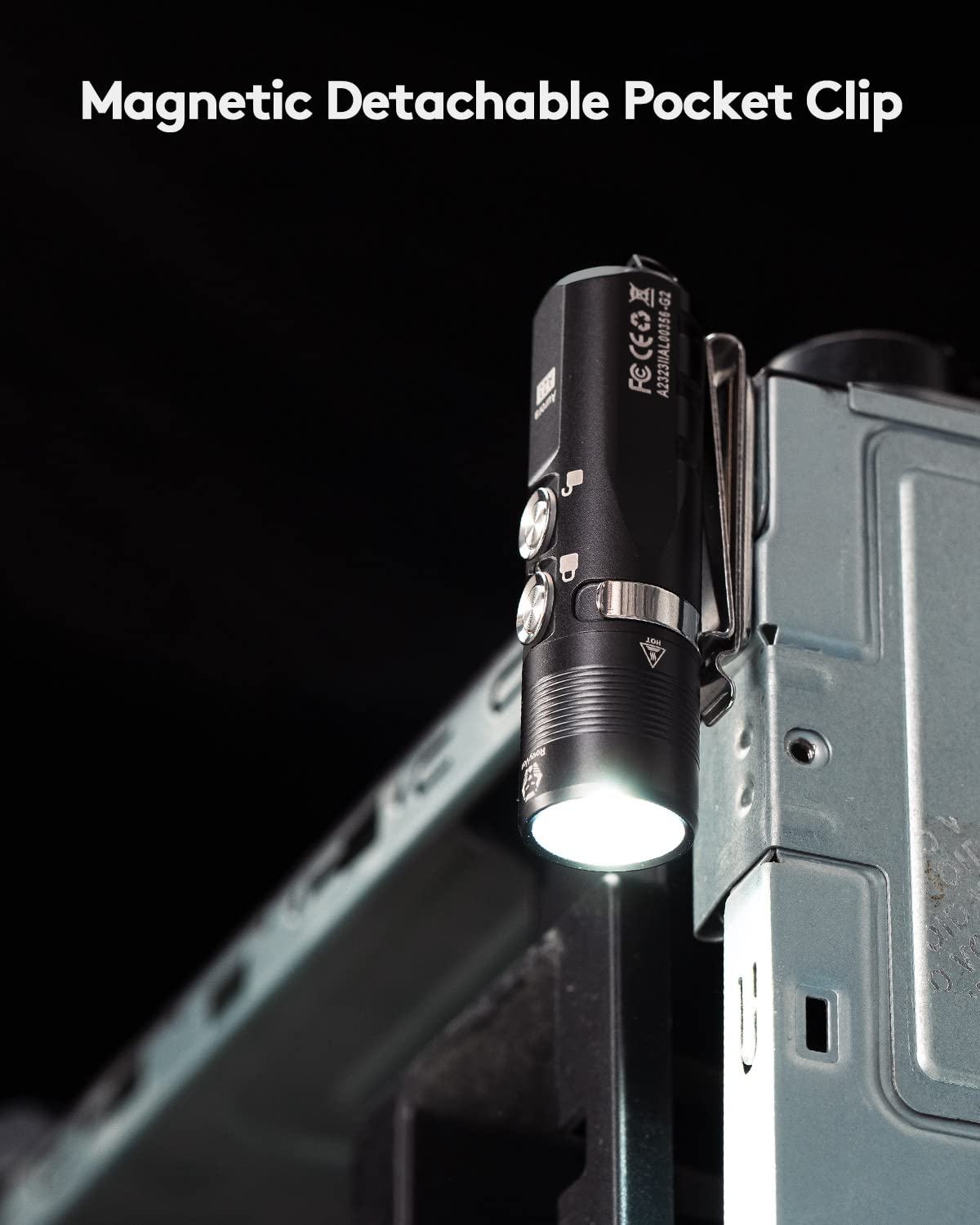 Rovyvon A23 G2 1000 Lumens Usb-C Rechargeable Edc Flashlight, 6500K Cool White 850Mah Led Pocket Flashlight Keychain, With Magne