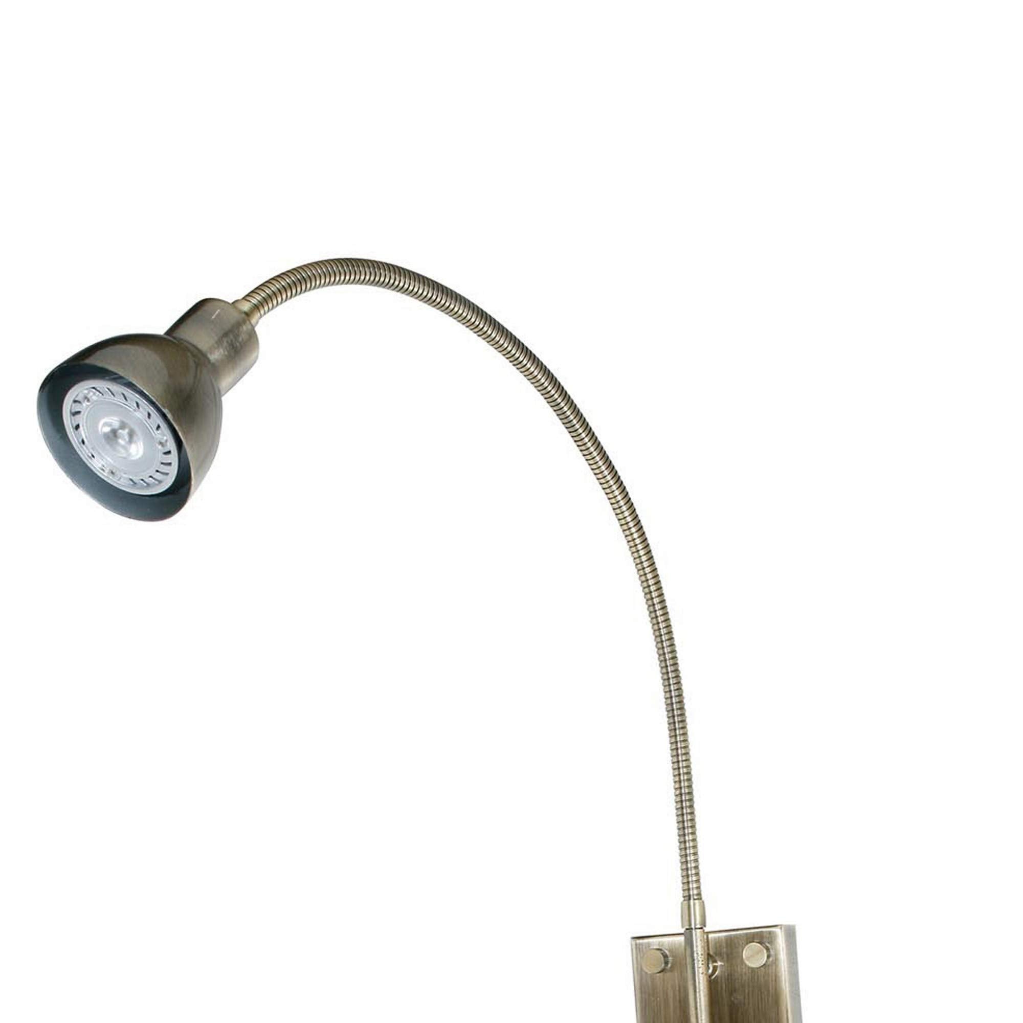 Benzara Metal Round Wall Reading Lamp with Plug-in Switch, Silver and Gray, Model BM225086