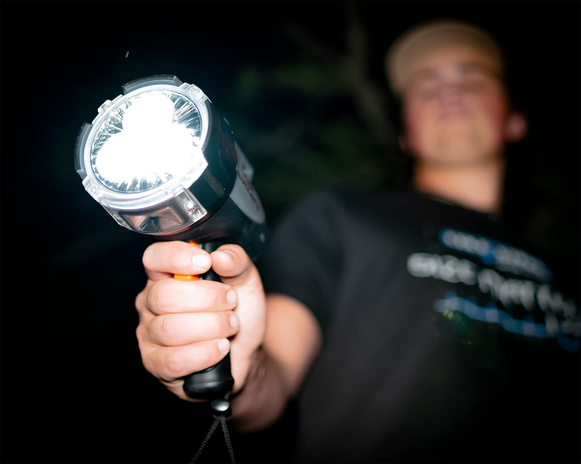 Cyclops 6000 Lumen Rechargeable Handheld Spotlight Flashlight - One Size, Multicolor, Model CYC-SPL-6X with Car Charger/Adapter