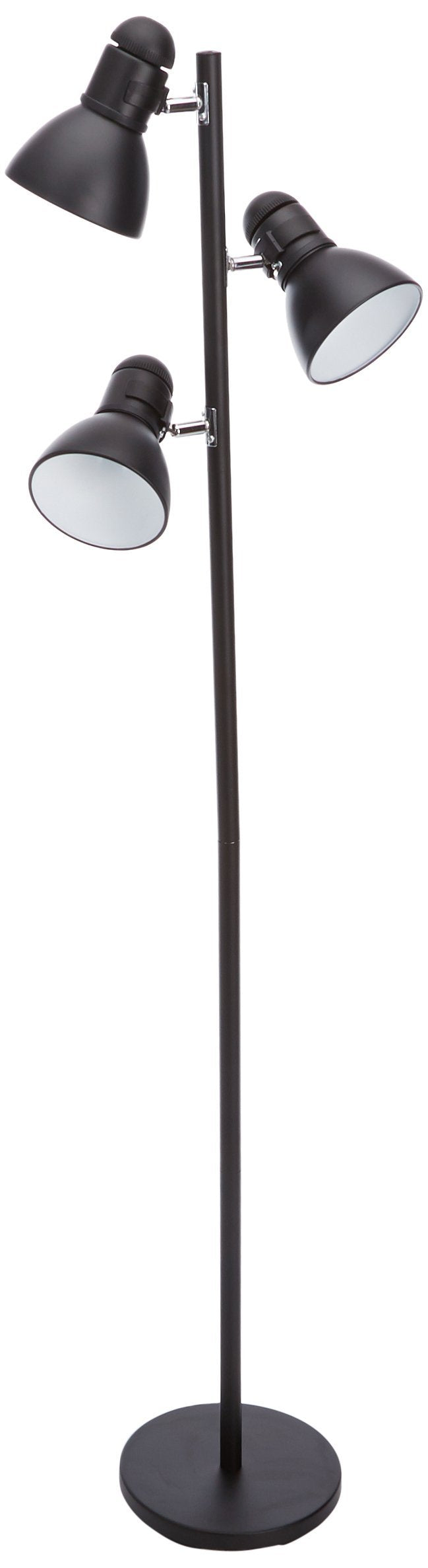 Boston Harbor 3-Light Adjustable Tree Lamp, 60W A19, Metal, Black, Model TL-TREE-134-BK-3L