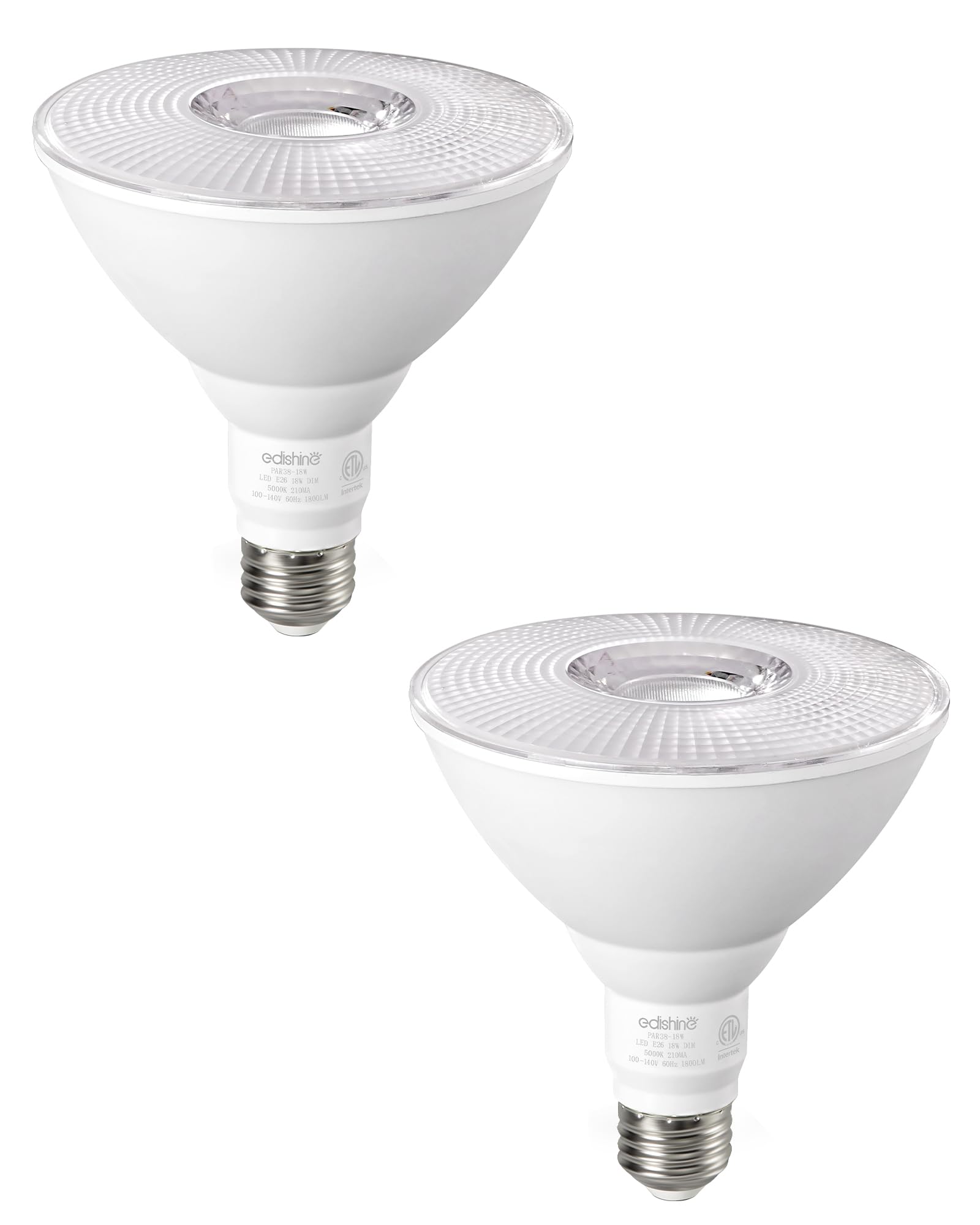 Edishine Flood Light Bulbs, Par38 Led Outdoor Flood Light Bulbs, 120W Equivalent Dimmable Waterproof For Patio Yard Porch Drivew