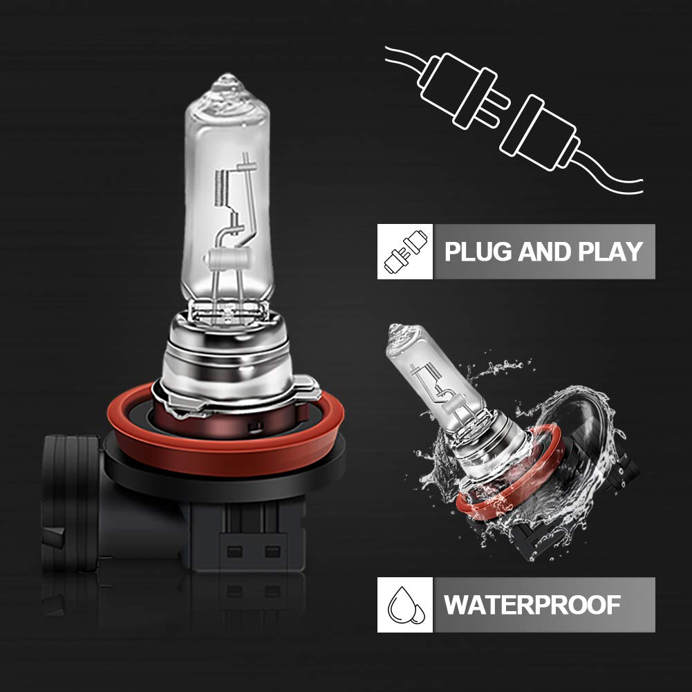 WinPower H9 Halogen Bulbs 65W Pack of 2, 4300K Metal, Model WP-TMP-H9