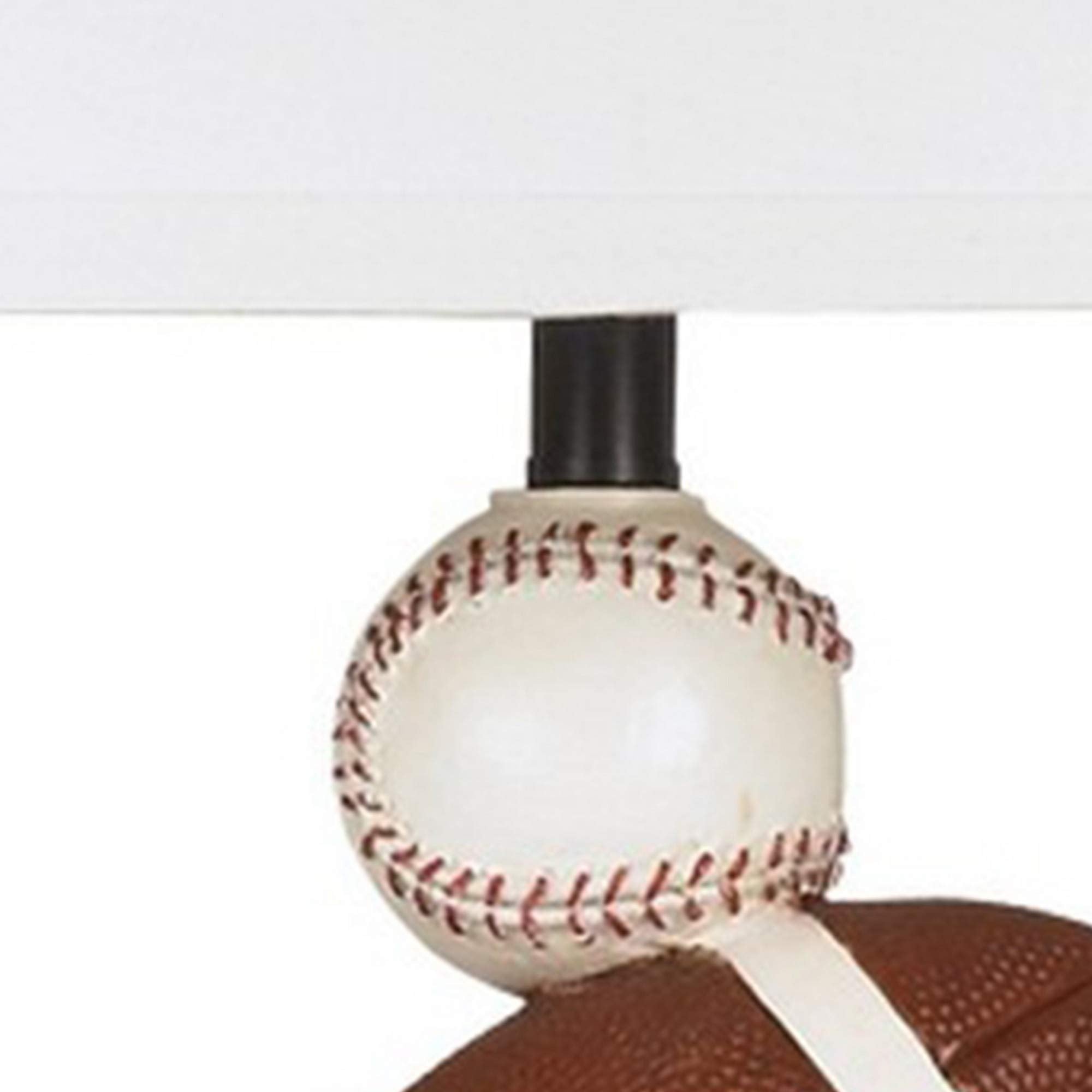 Benjara Bm230973 Sports Themed Polyresin Frame Table Lamp, Multi Color