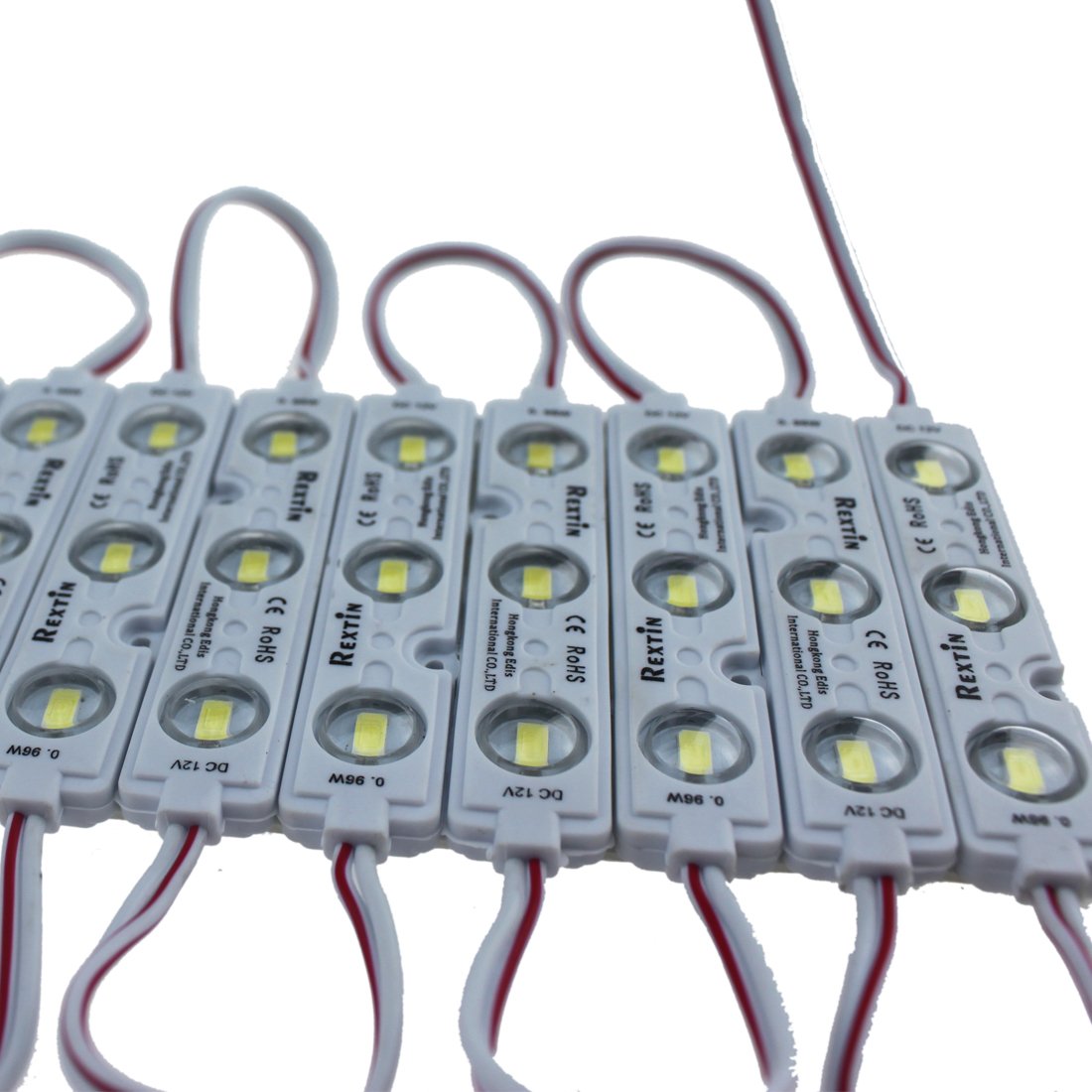 Rextin Super Bright 200Pcs 3 Led Module Pink 5630 5730 Smd 40-45Lm Per Led Waterproof Decorative Light For Letter Sign Advertisi
