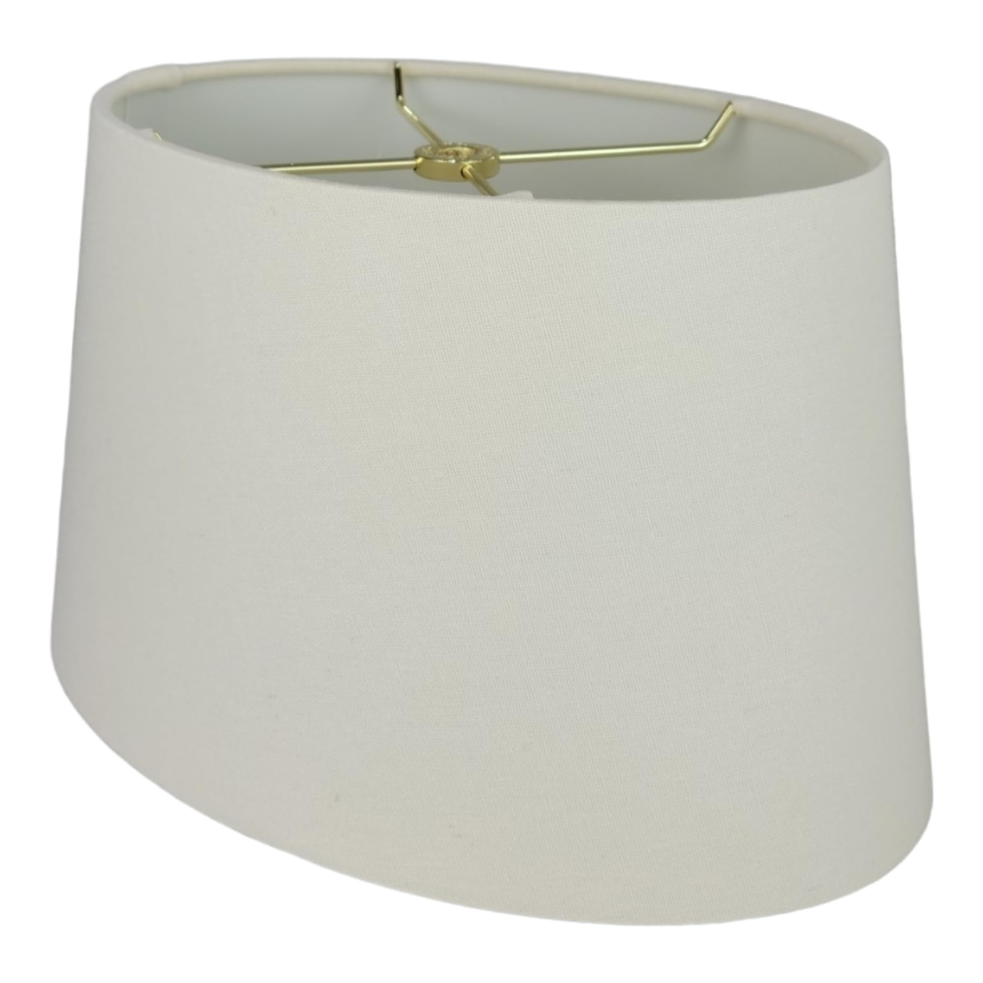 Royal Designs, Inc. Shallow Oval Hardback Lamp Shade, Hb-611-18Lneg, Linen Eggshell, (16 X 10) X (18 X 12) X 9.5