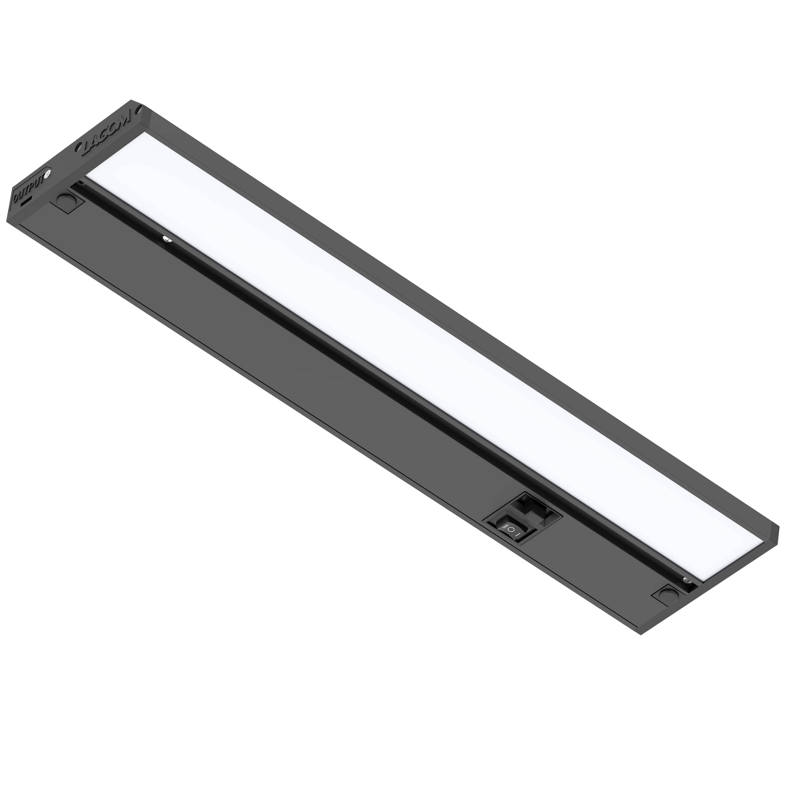 LAGOM Halo Under Cabinet Light, 12-Inch Hardwired Dimmable LED, 2700K/4000K/5000K, Power Cord Sold Separately, Black, UC0112BK27