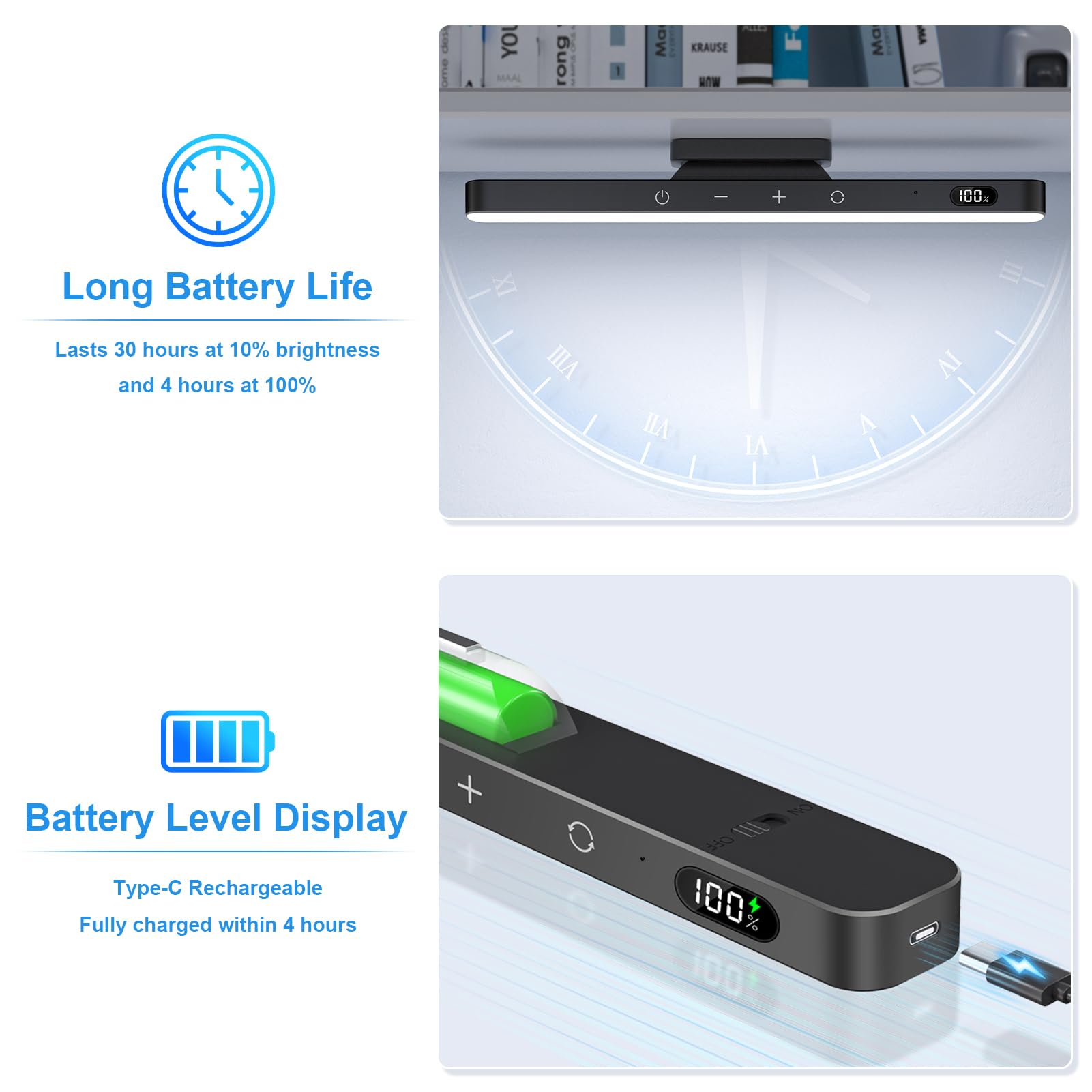 Willed 3W Rechargeable Light Bar With Romote Control,3 Colors Adjustable Mirror Lights With 120 Led,2000Mah Battery Makeup Light