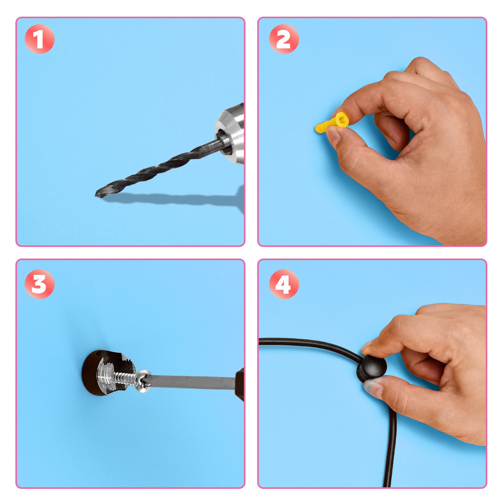 S SANGLE SOPFFY 6 Pack Plastic Swag Hooks, Ceiling Light Hook for Pendant Lighting, Black, Model Swag Hooks-005